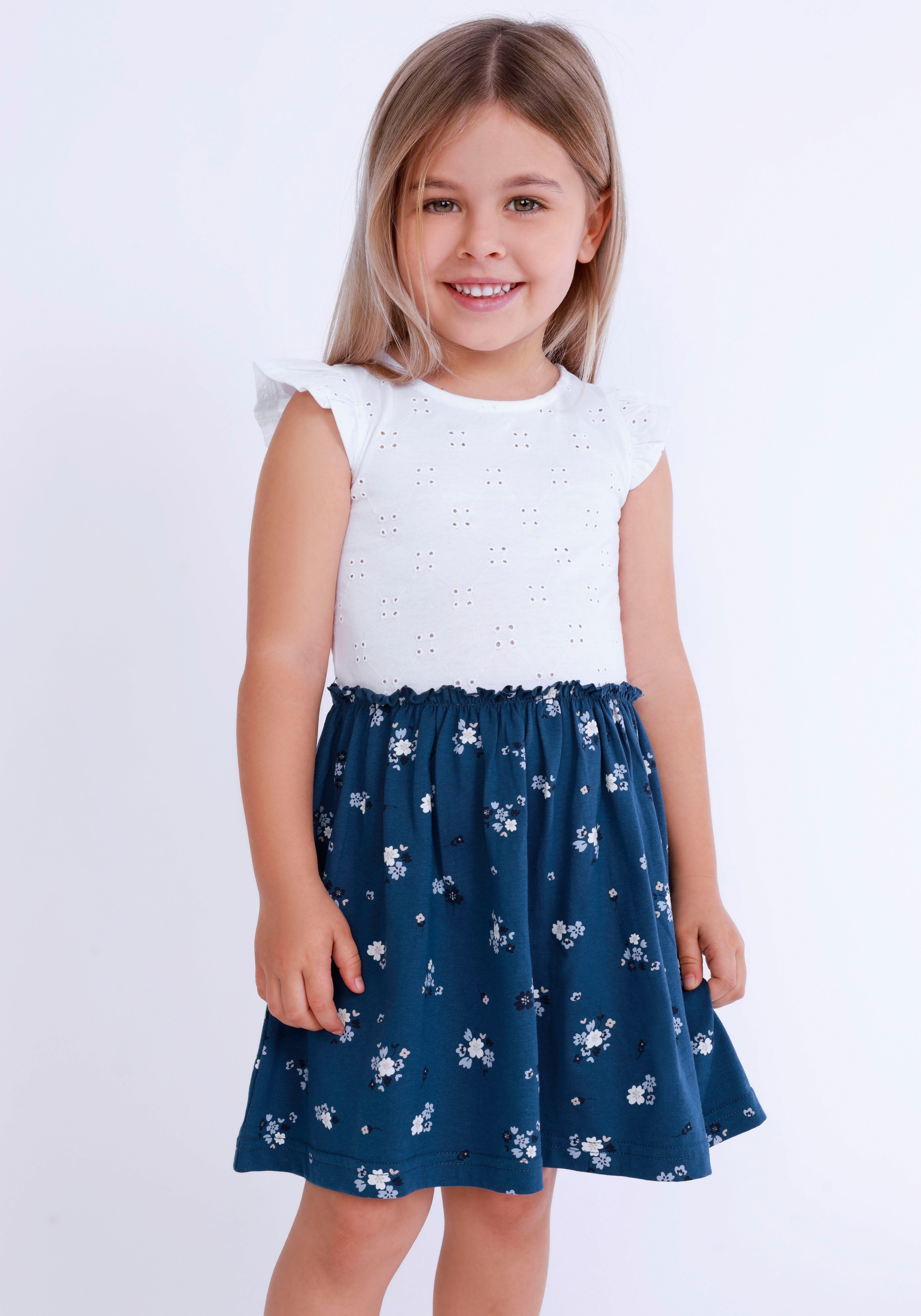 Blue Seven Shirtkleid (1-tlg) im Oberteil im tollen Lochstickerei-Look