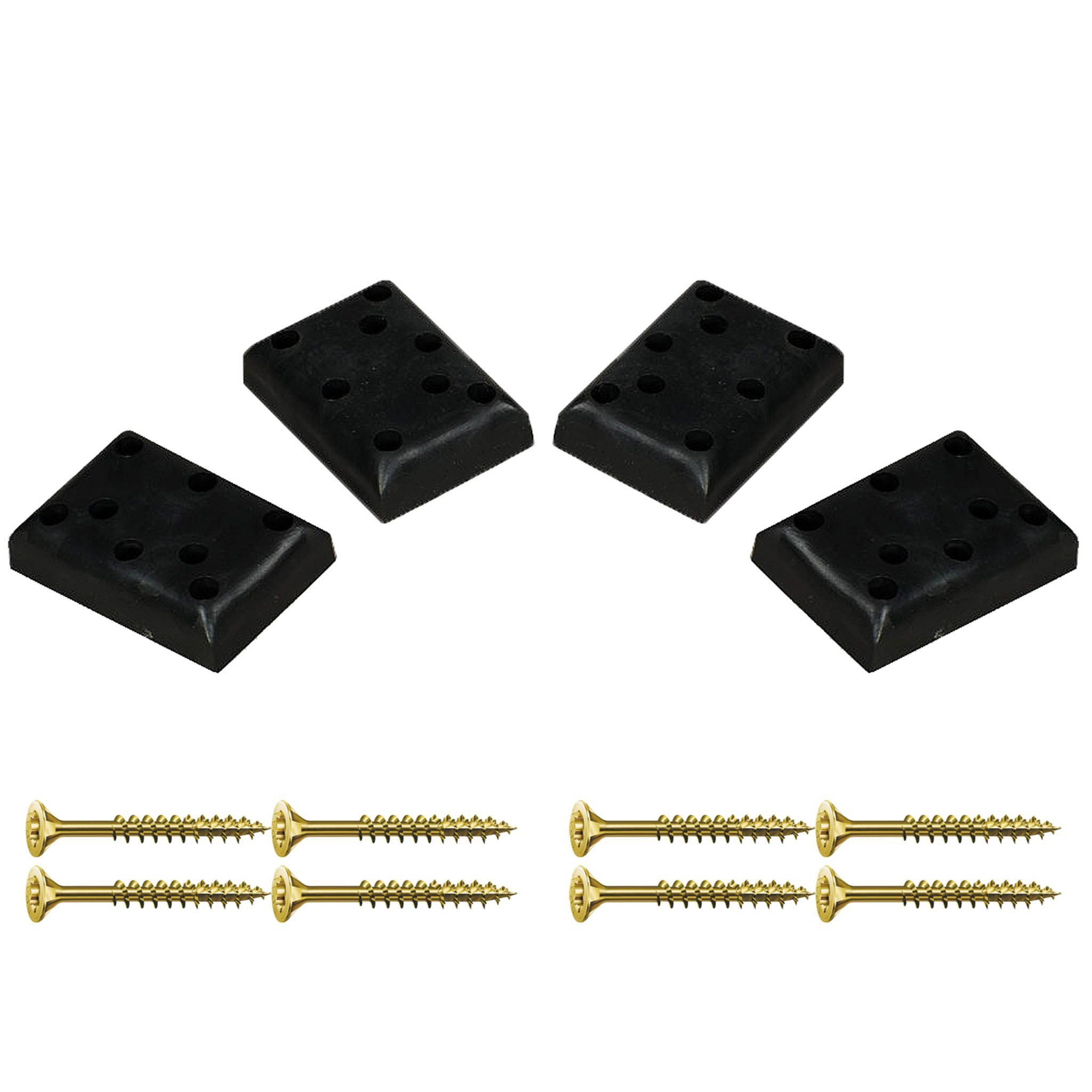 bene living Strandkorb Strandkorb PE Gleiter 4er Set, BxTxH: 5x7x2 cm, geeignet für Strandkörbe mit vier Füßen, (4er Set, 4-tlg., Strandkorb-Zubehör), erleitert das Verschieben und verhindert Kratzspuren