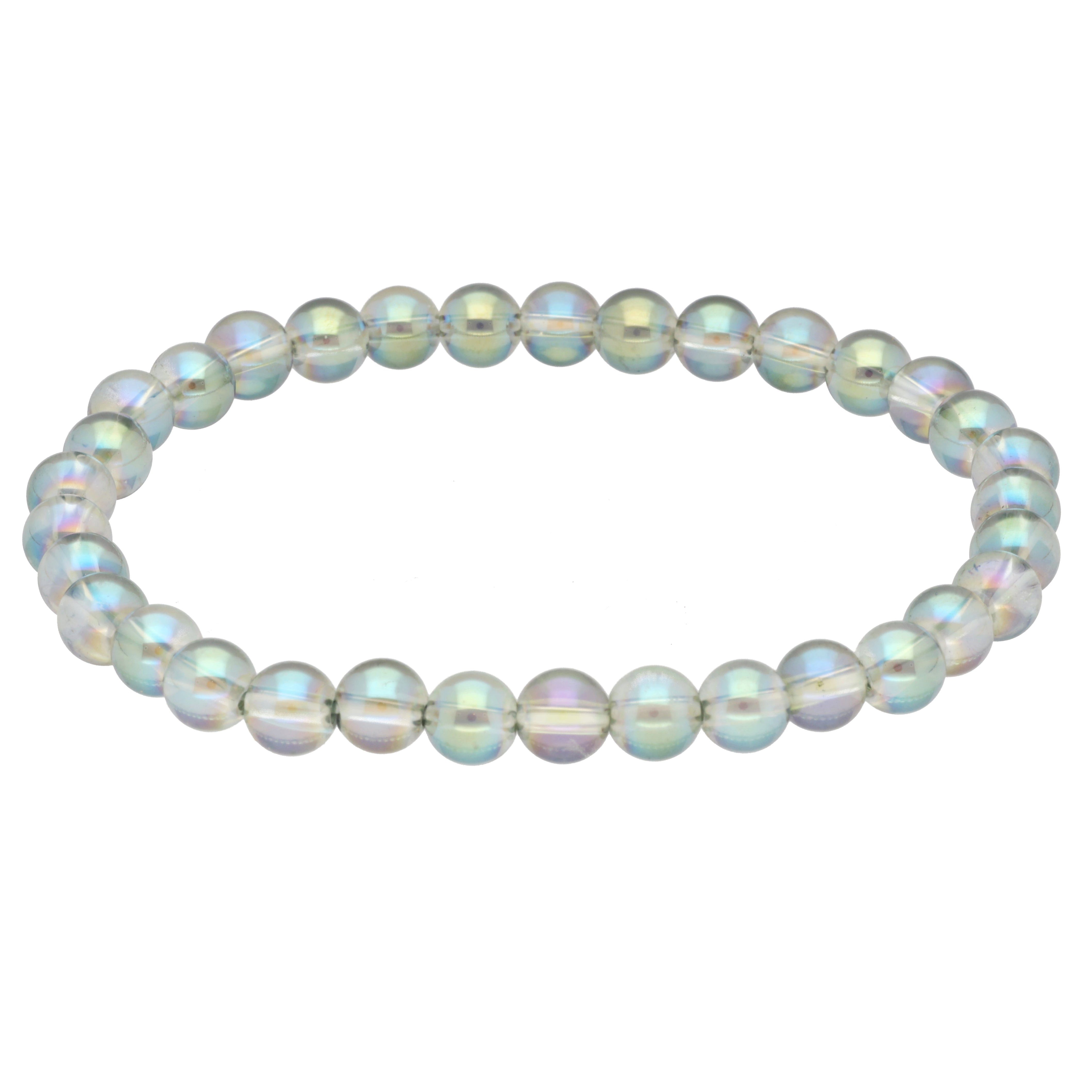 Lebensquelle Plus Armband Angel Aura Bergkristall Kugelarmband, 6mm