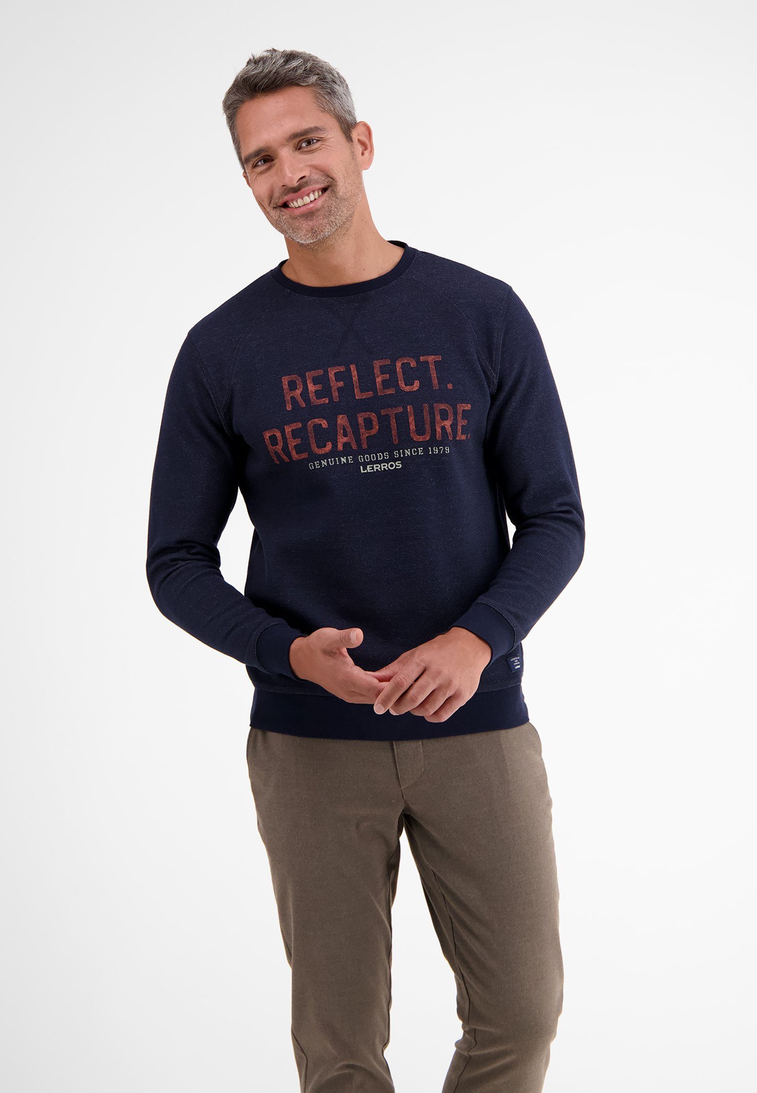 LERROS Crewneck Sweatshirt LERROS NAVY Sweatshirt