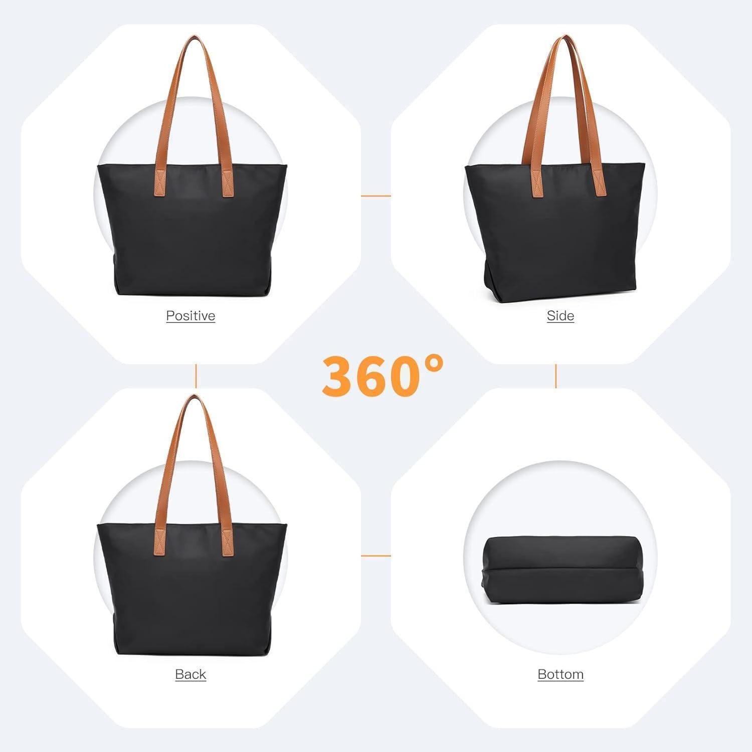 LuxusKollektion Henkeltasche Damen Shopper Nylon wasserdicht Henkeltasche Laptop-Schultertasche
