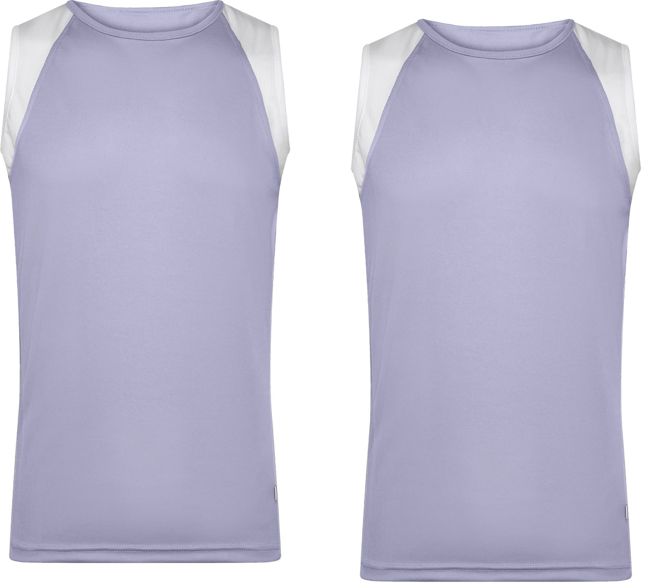 James & Nicholson Laufshirt Doppelpack Atmungsaktives Herren Running Top JN395 (Doppelpack, 2 Stück) Feuchtigkeitsregulierend, schnell trocknend, leicht und komfortabel