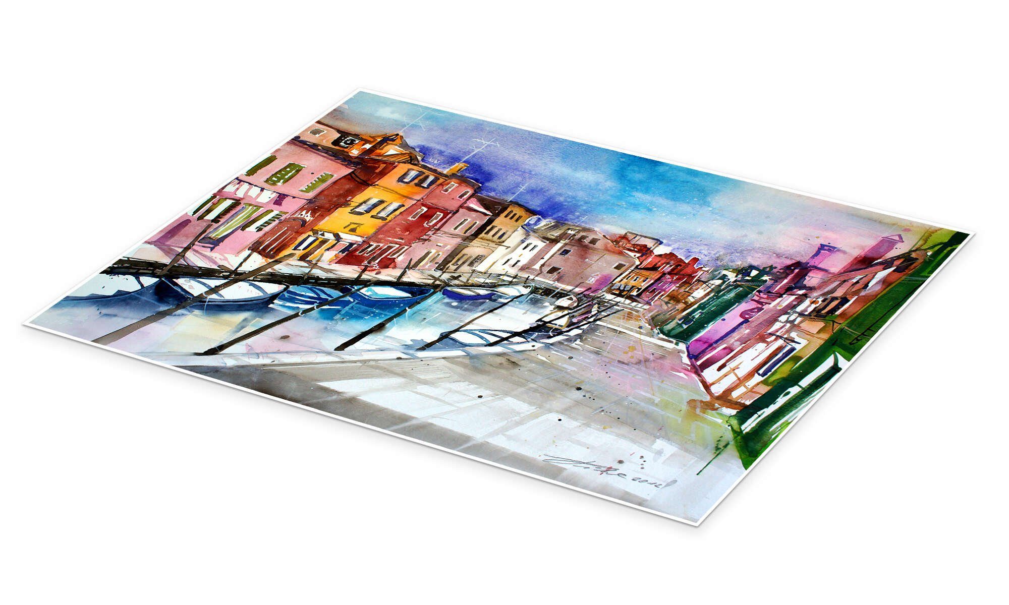 Posterlounge Wandbild Burano, bunte Insel in Venedig, Johann Pickl, erhältlich als Poster, Leinwandbild, Wandsticker oder Acrylglasbild