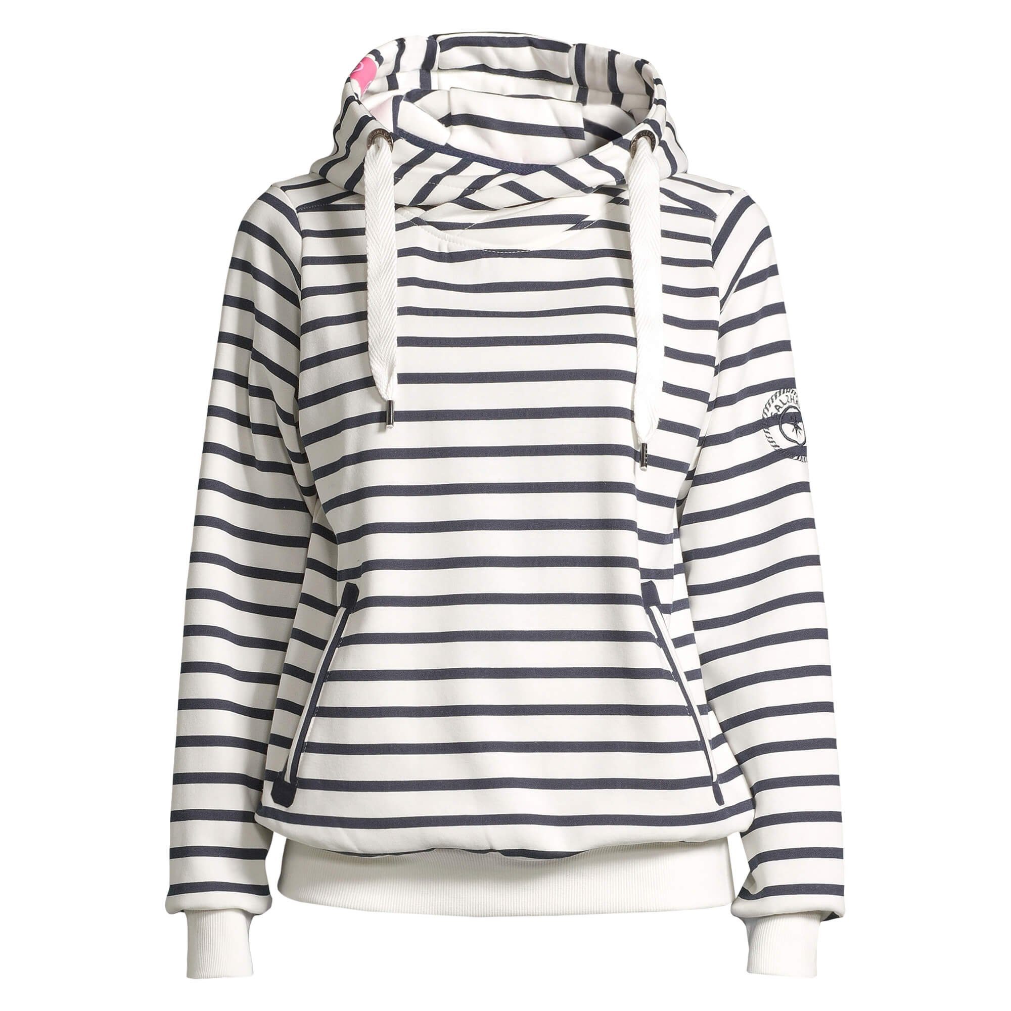 salzhaut Kapuzenpullover Damen Hoodie Sünn geringelt - Sweatshirt Pulli gestreift mit Kapuze