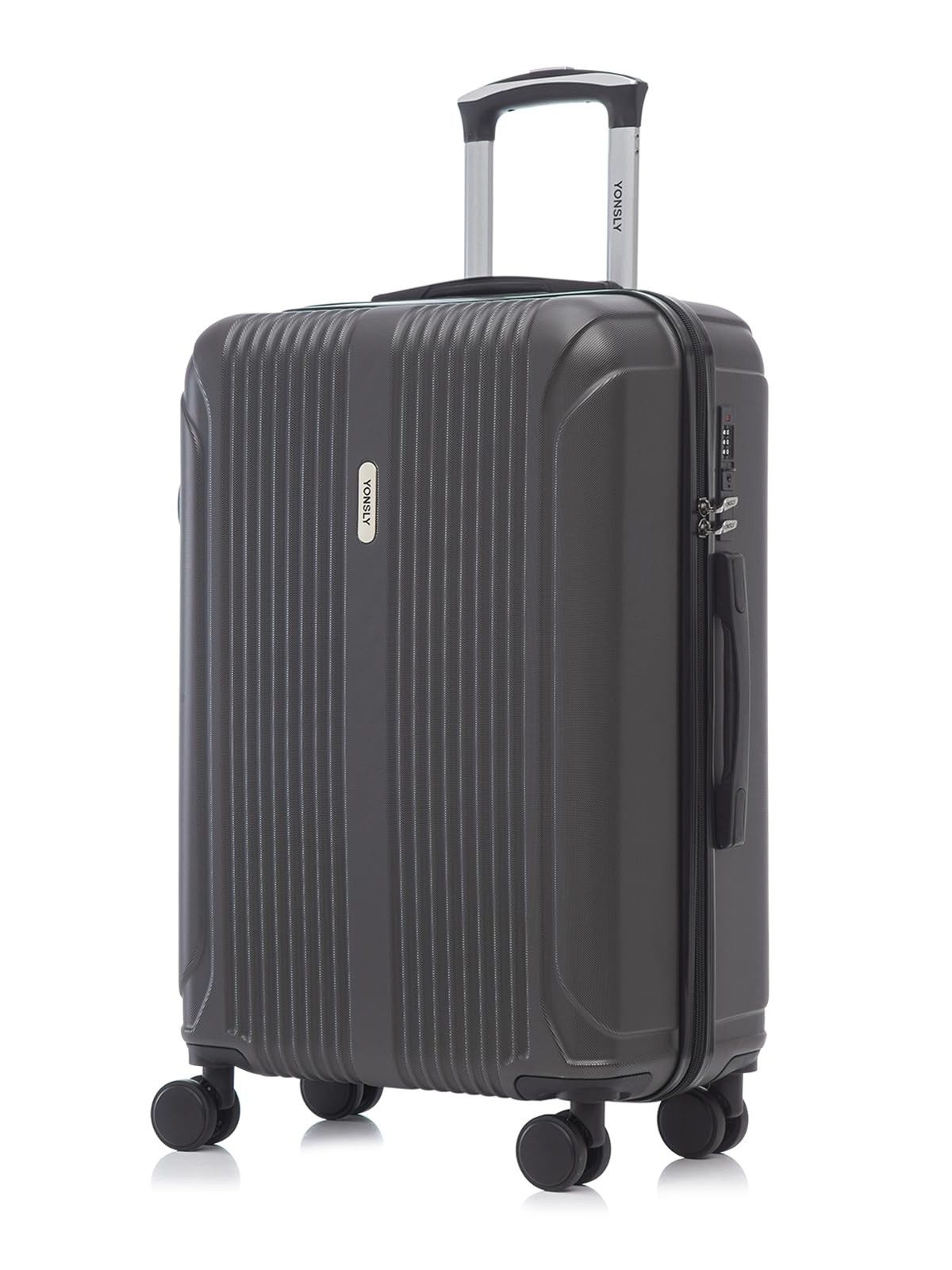 YONSLY Koffer Hartschalenreisekoffer Trolley mit Zahlenschloss, Rollkoffer, 4 Rollen, Wasserabweisend Stoßfest Robust