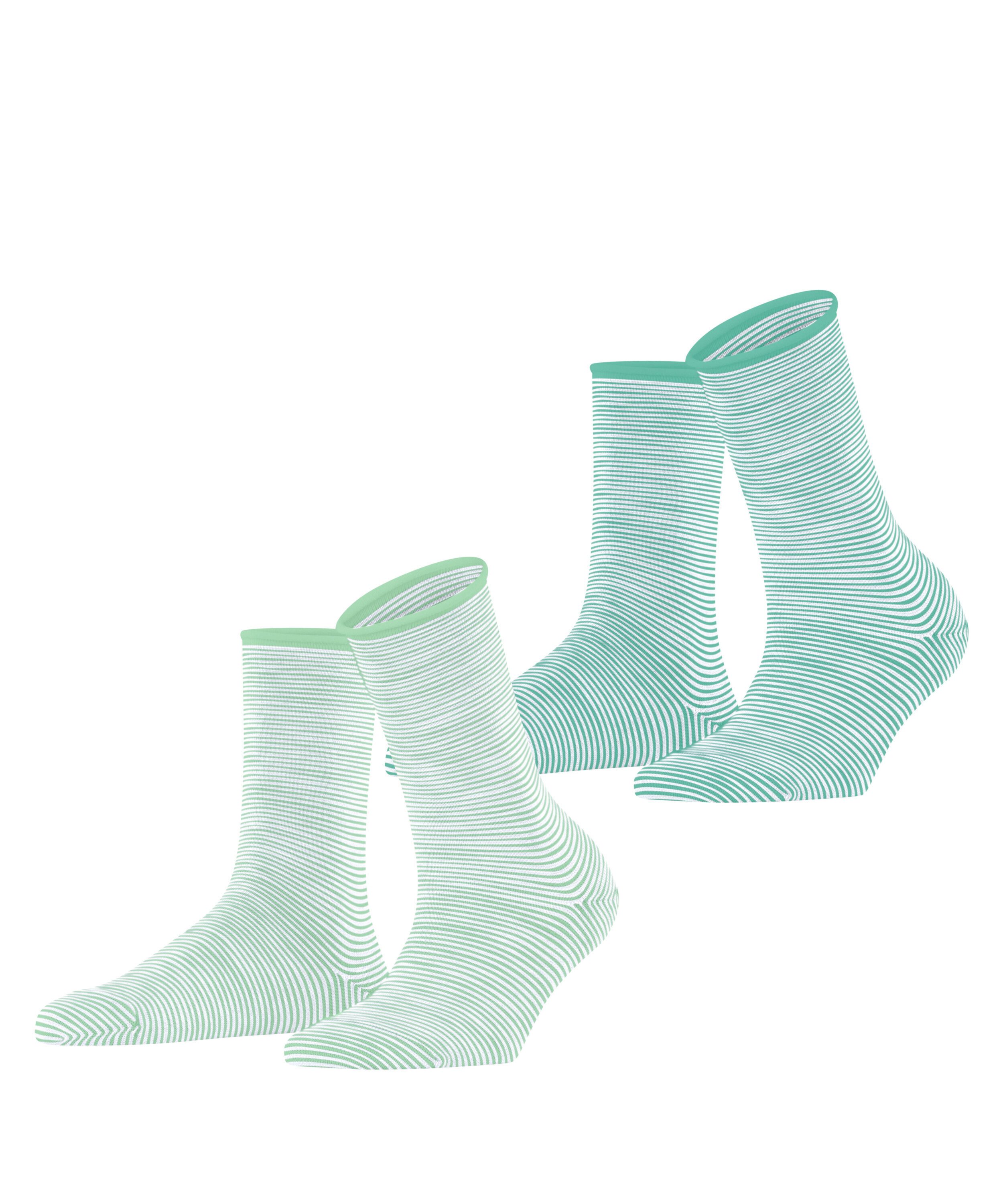 Esprit Socken Esprit Allover Stripe 2-Pack Damen (2-Paar) aus Biobaumwolle
