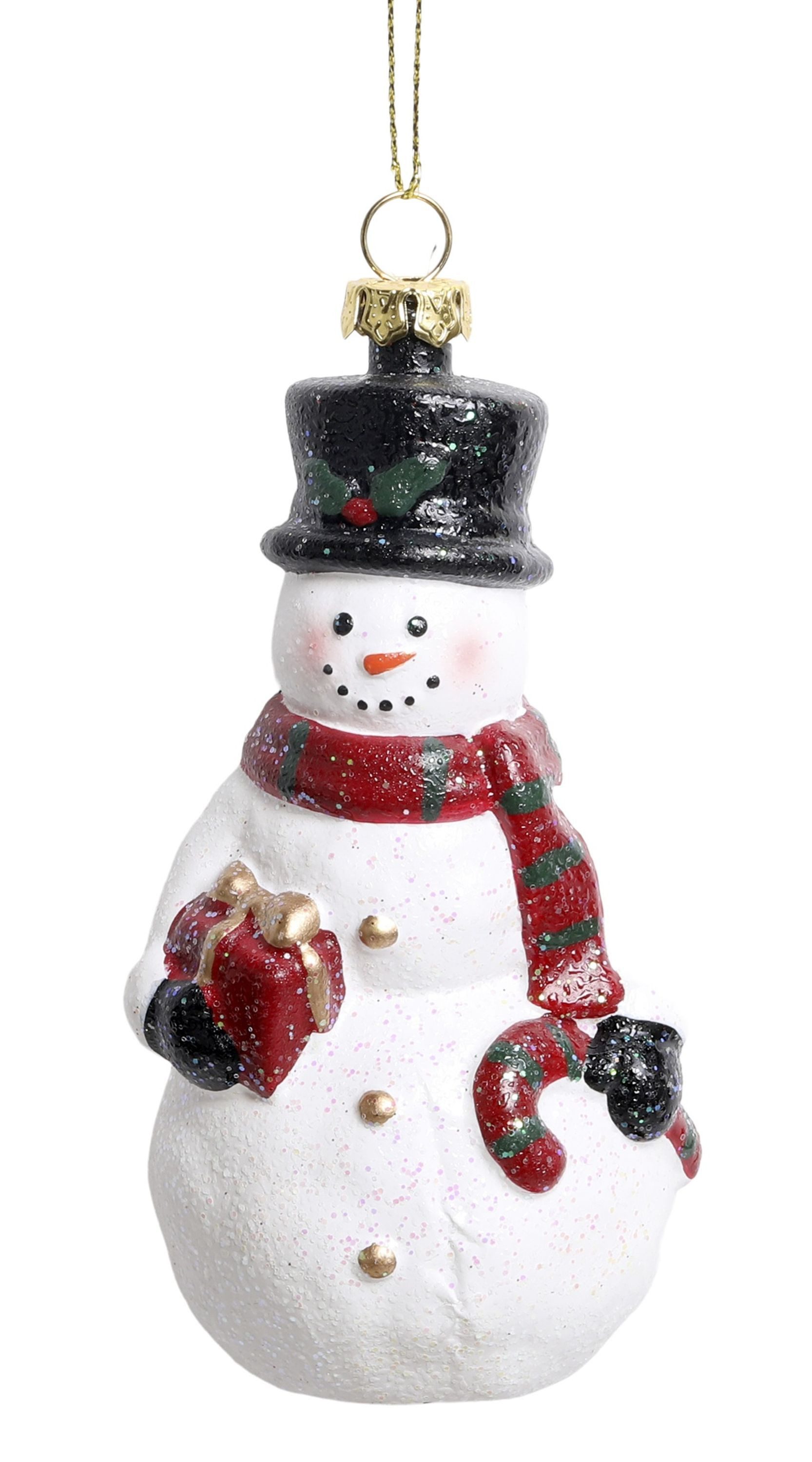 Chic Antique Christbaumschmuck Chic Antique - Weihnachtsschmuck Christbaumkugel Schneemann Weiß