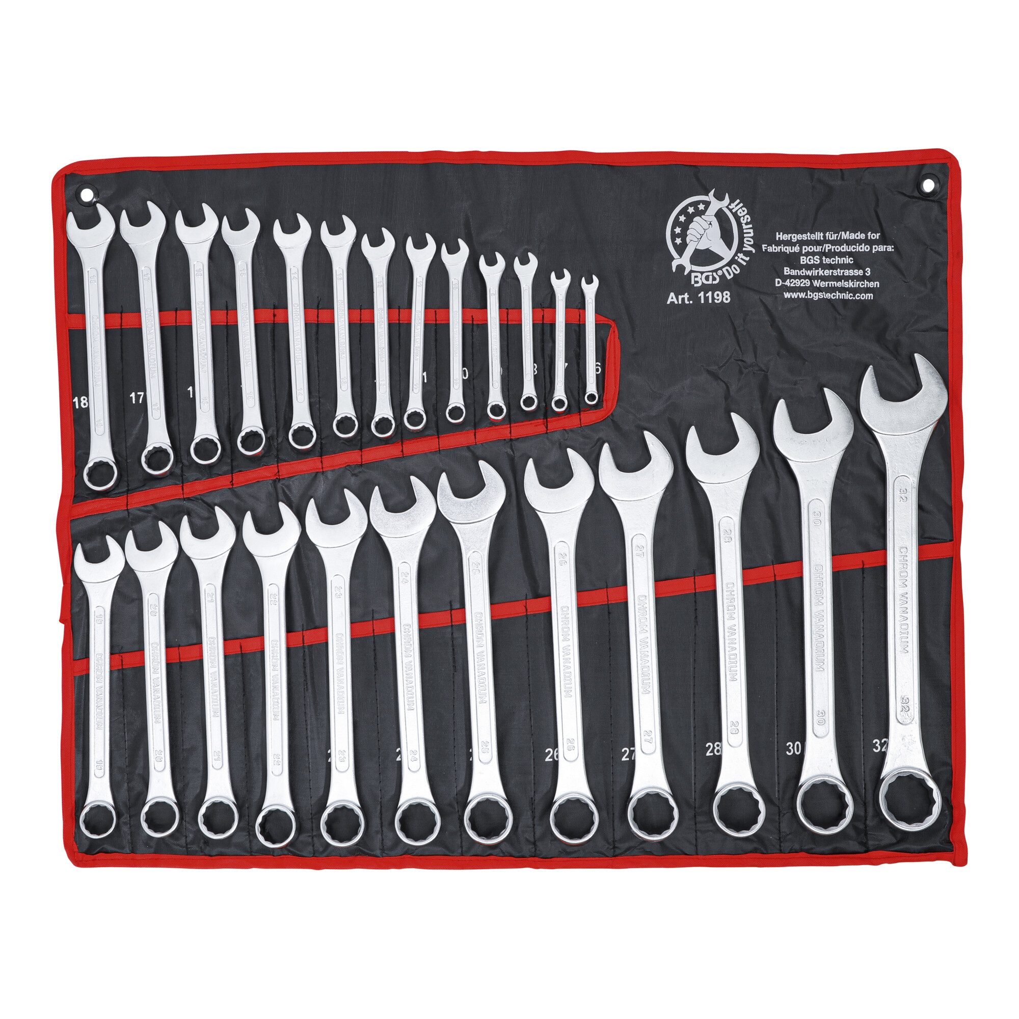 BGS Schraube BGS Do it yourself Maul-Ringschlüssel-Satz SW 6 - 32 mm 25-tlg.