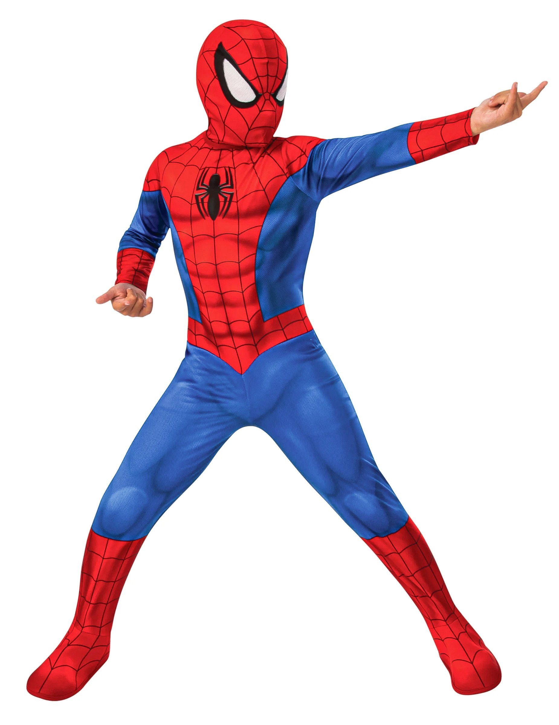 Rubie´s Kostüm Spiderman-Kostüm für Kinder Karneval rot-blau