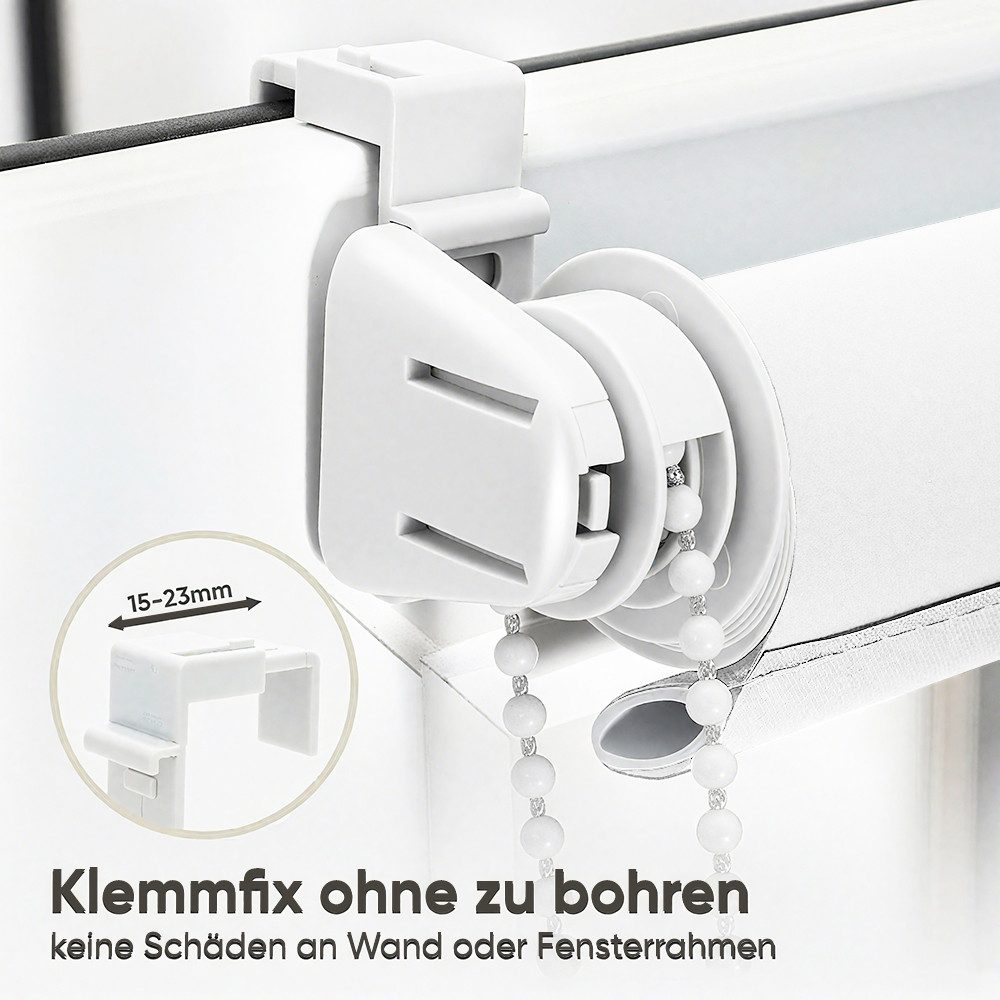 Rollo Seitenzugrollo Verdunkelungsrollo ohne Bohren verdunkelnd Rollo, Sekey, Klemmfix, Klemmfix, Seitenzugrollo,Sonnenschutz&Sichtschutz, Stoffbreite=Bestellbr – Bild 5 von 5