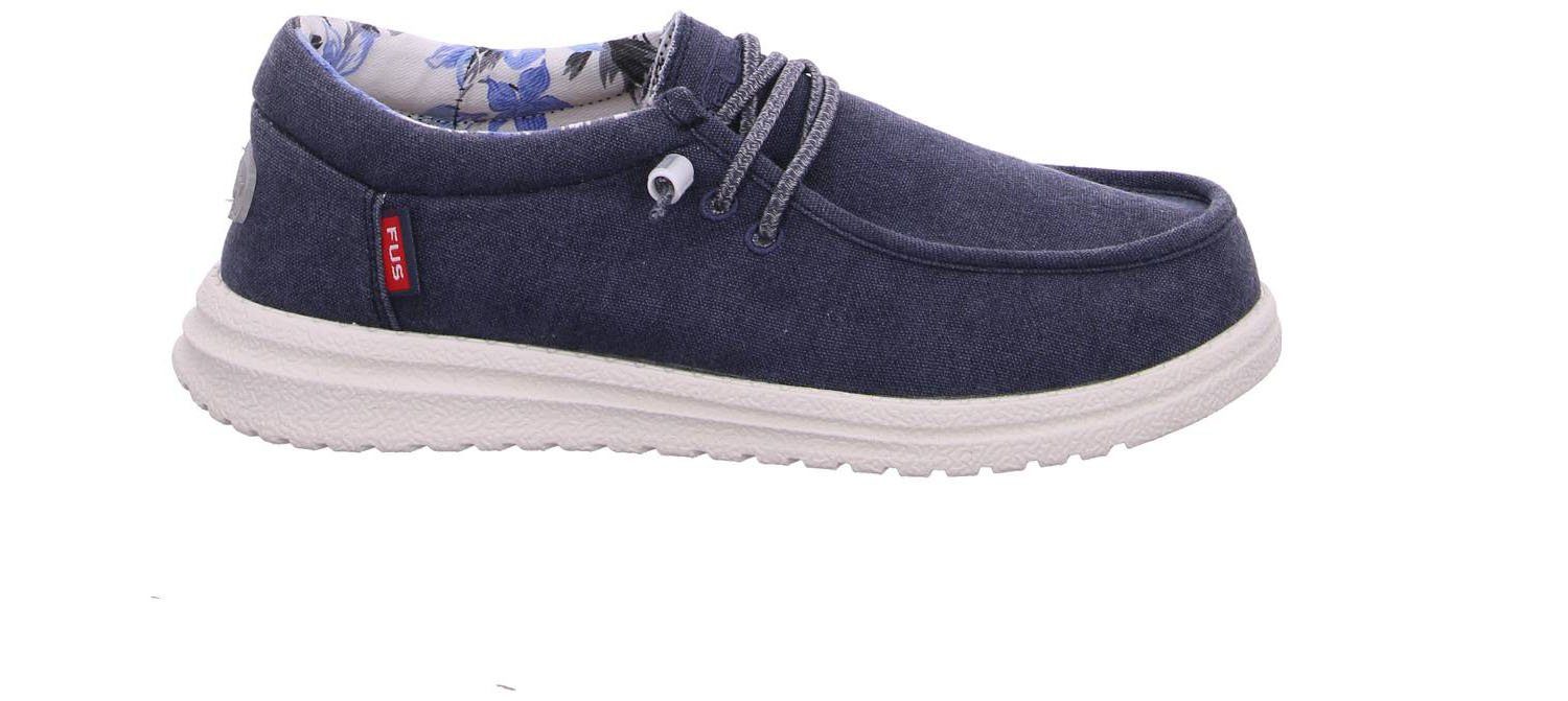 Fusion Emma Washed Canvas Navy Slipper