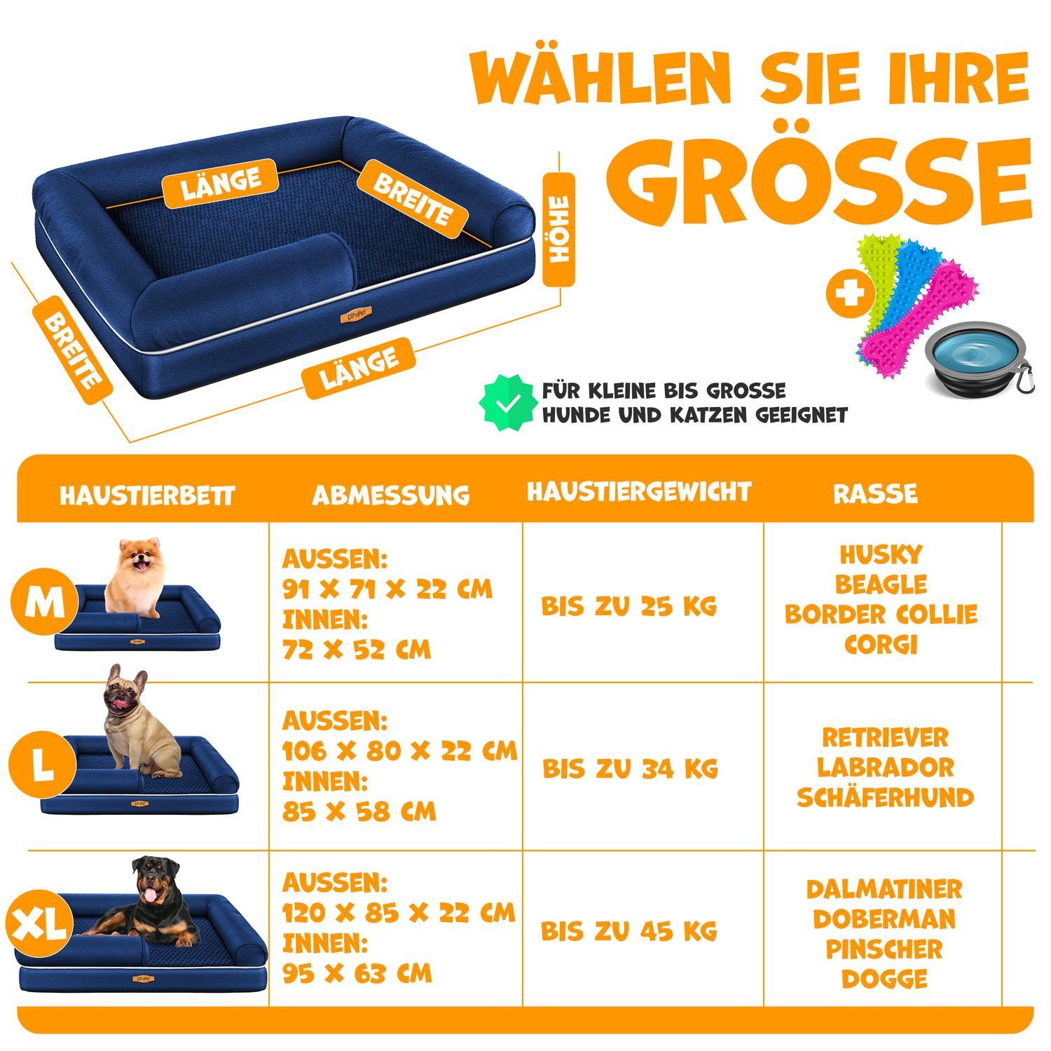 Lovpet Tierbett, Orthopädisches Hundebett Hundekissen Hundekorb günstig online kaufen