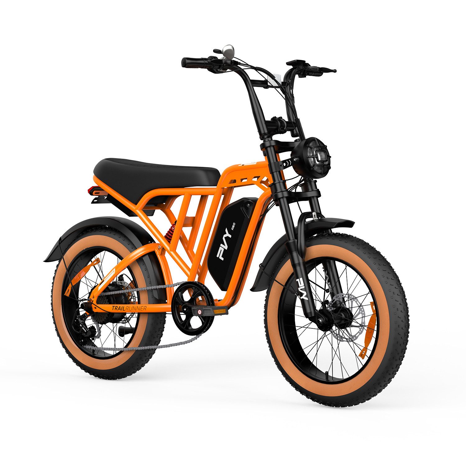 Vankel E-Bike Mountainbike Fat E-Bikes E-Fahrrad Damen u. Herren 960 WH Pedelec Max.120 km E-MBT, Kettenschaltung, Heckmotor, 960 Wh, (Beleuchtungsset mit Batterieladegerät, Batterieschlüssel, Werkzeug), 20×4.0 All-Terrain Elektrofahrrad mit Shimano 7-Gang