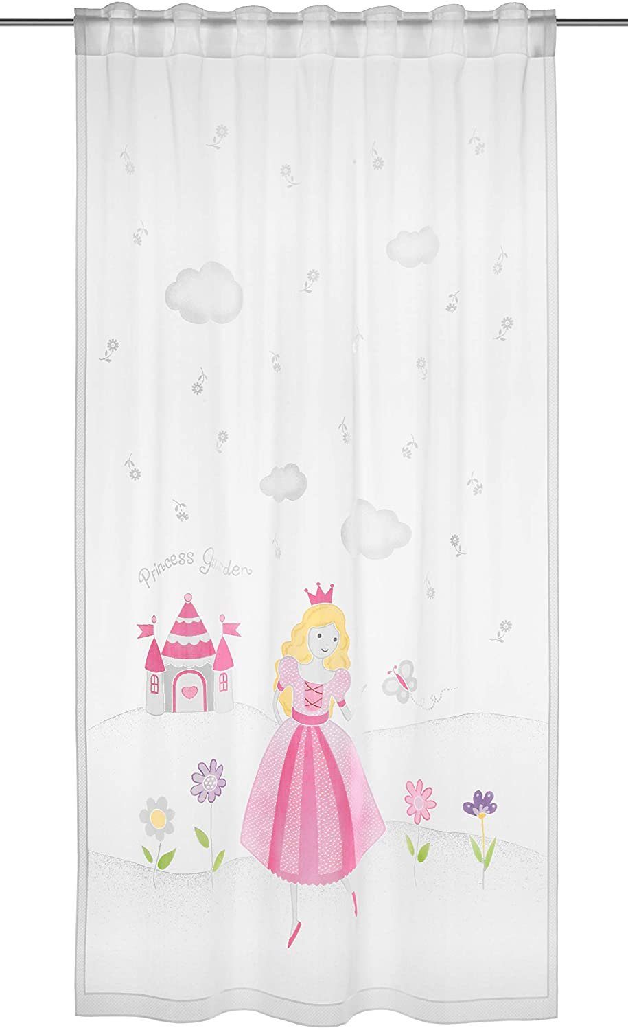 Clever-Kauf-24 Gardine Schlaufenschal Prinzessin BxH 140x245cm mit verdeckt günstig online kaufen