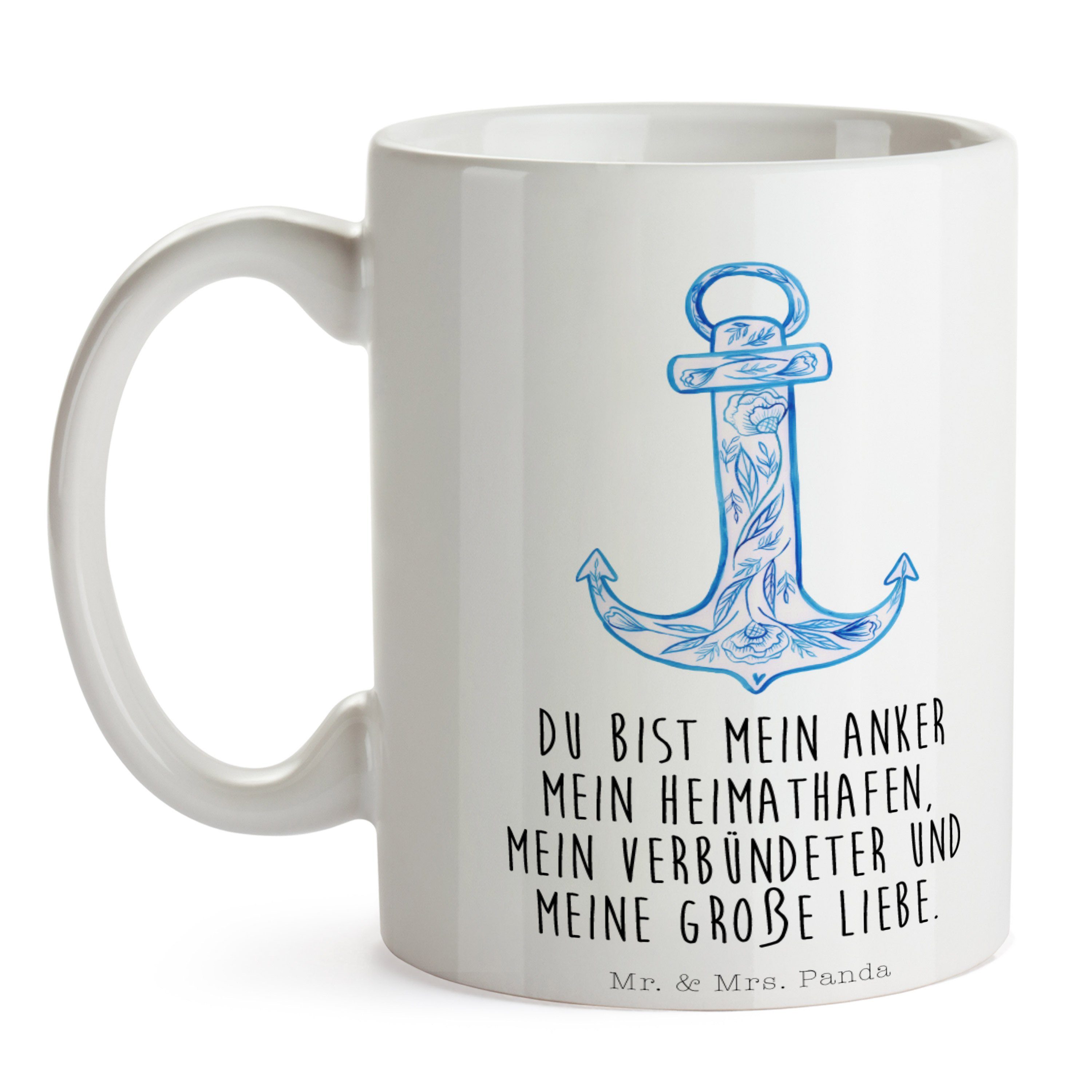 Tasse Keramik Becher, Weiß Tasse Mr. - - Blau Sprüche, Panda Anker & Tiermotive, Porz, Mrs. Geschenk,