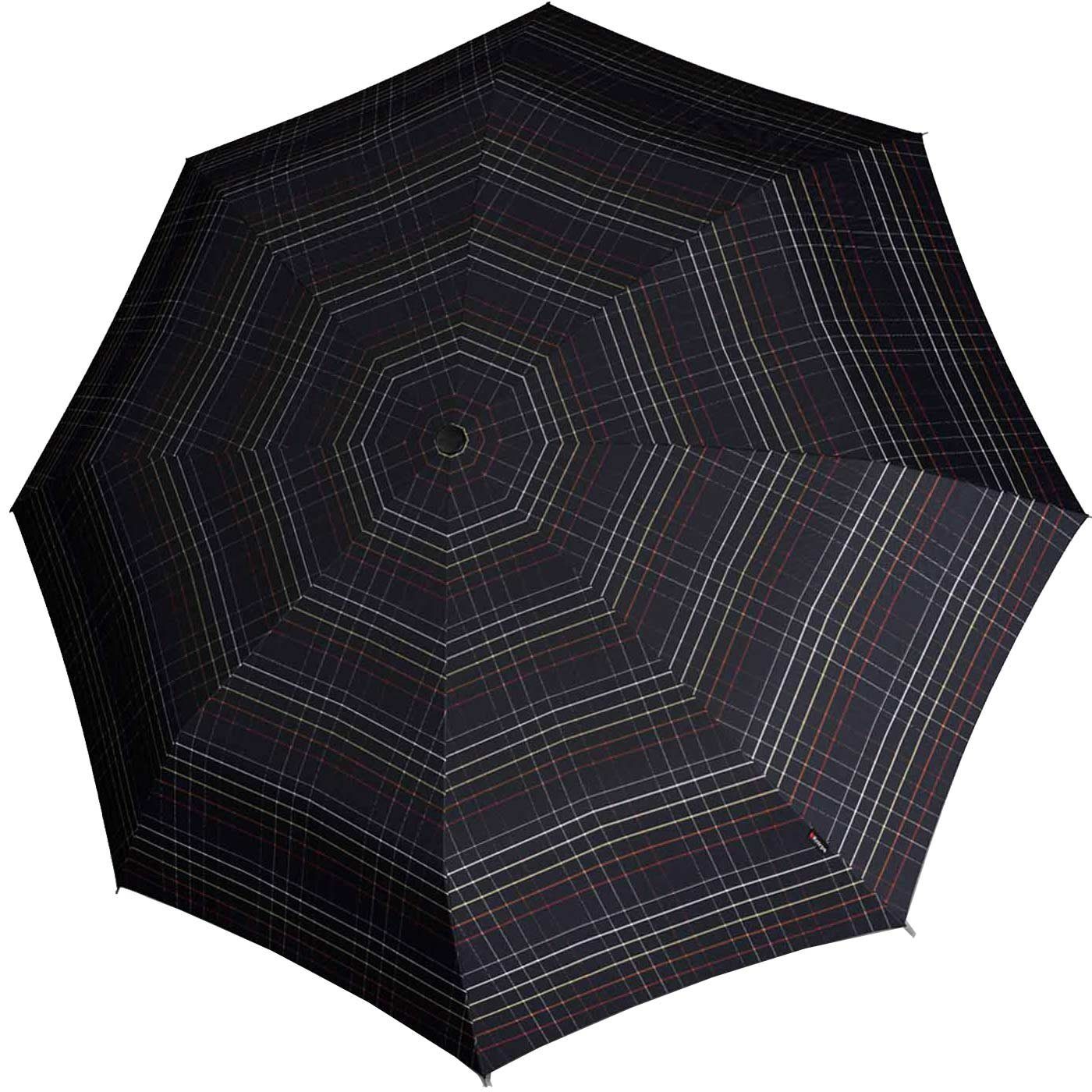 Knirps® Taschenregenschirm sehr stabiler Schirm für Herren mit Auf-Automatik, besonders edel durch den Rundhakengriff aus Holz