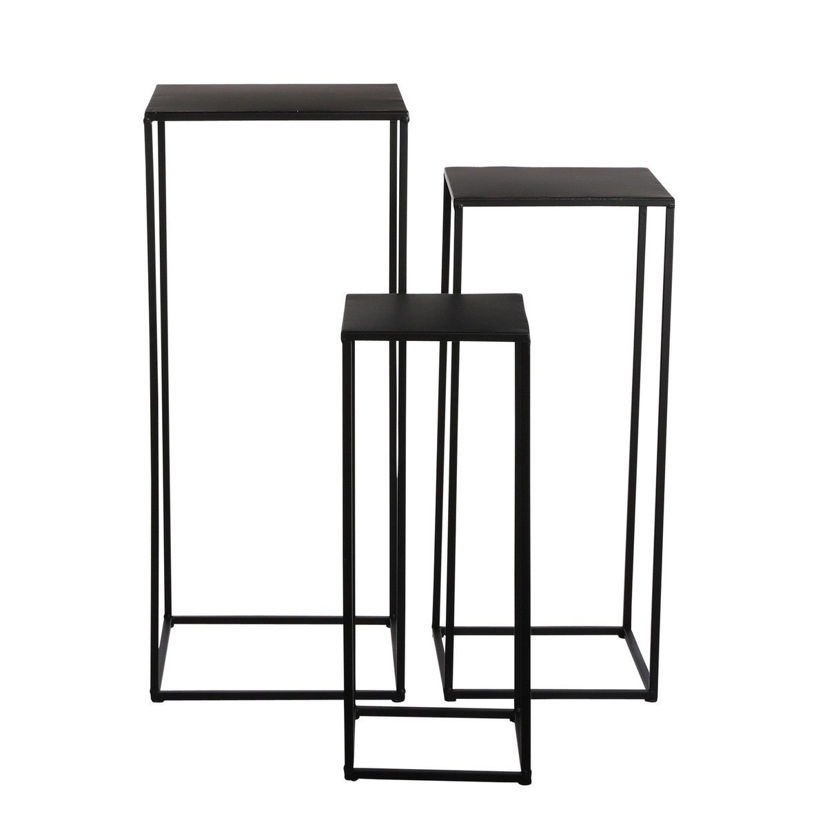 Mica Decorations Beistelltisch Mica Decorations Quinty Beistelltisch schwarz Satz von 3 - l30xb30xh70