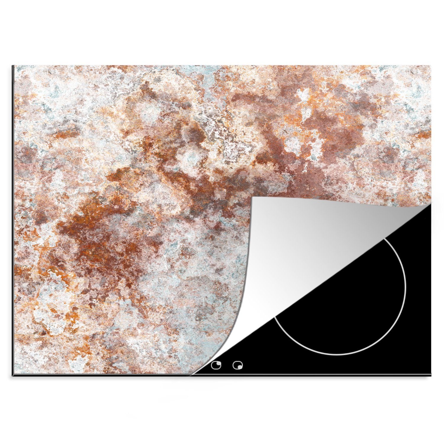 MuchoWow Herdblende-/Abdeckplatte Farbe - Marmor - Muster, Vinyl, (1 tlg), 60x52 cm, Mobile Arbeitsfläche nutzbar, Ceranfeldabdeckung