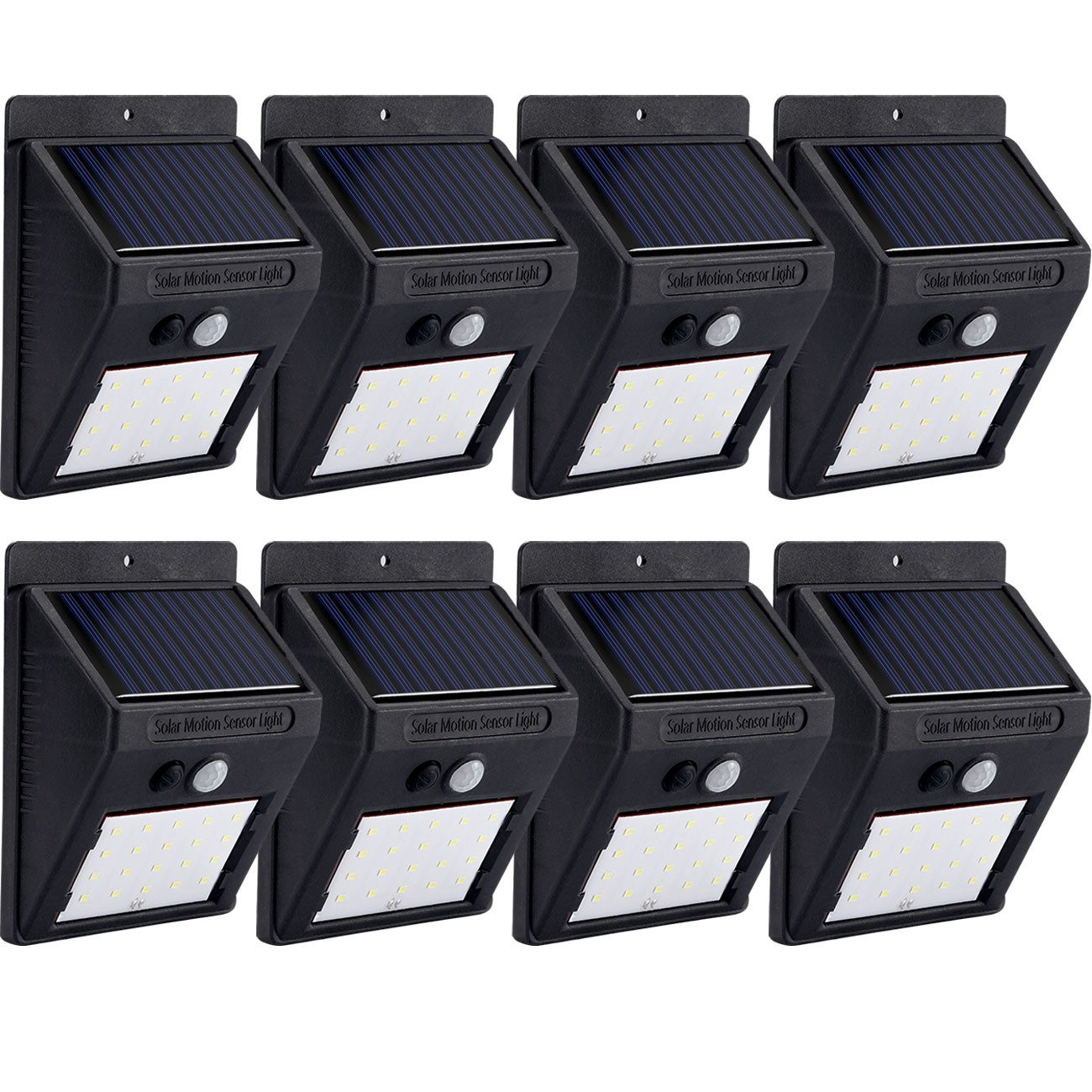 Casativo LED Wandleuchte Solar Leuchte: Bewegungsmelder, 20 SMDs, IP44, hell & sparsam, Lichtstrom: 480 lm