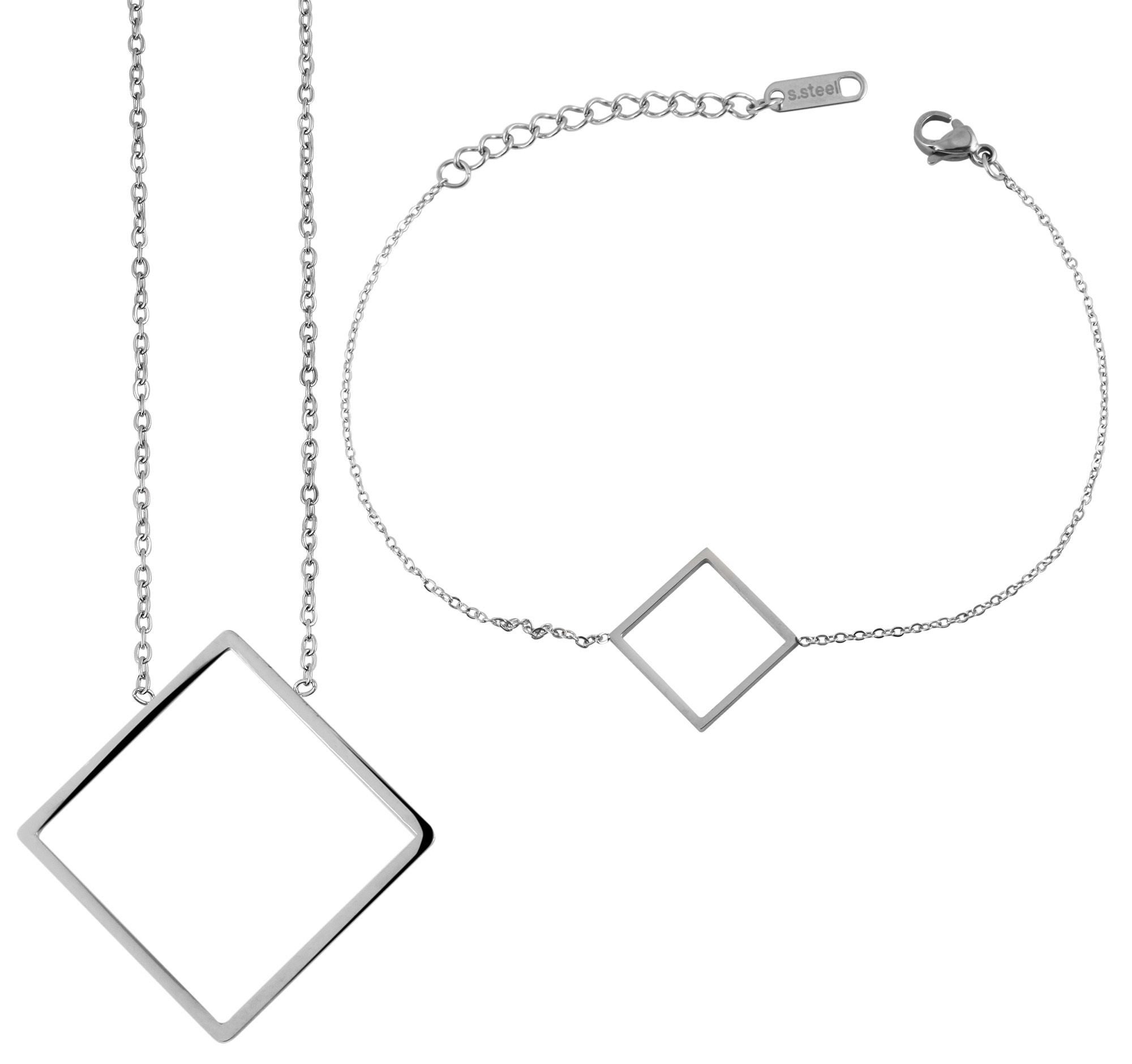 Schmuckset Edelstahl silber
