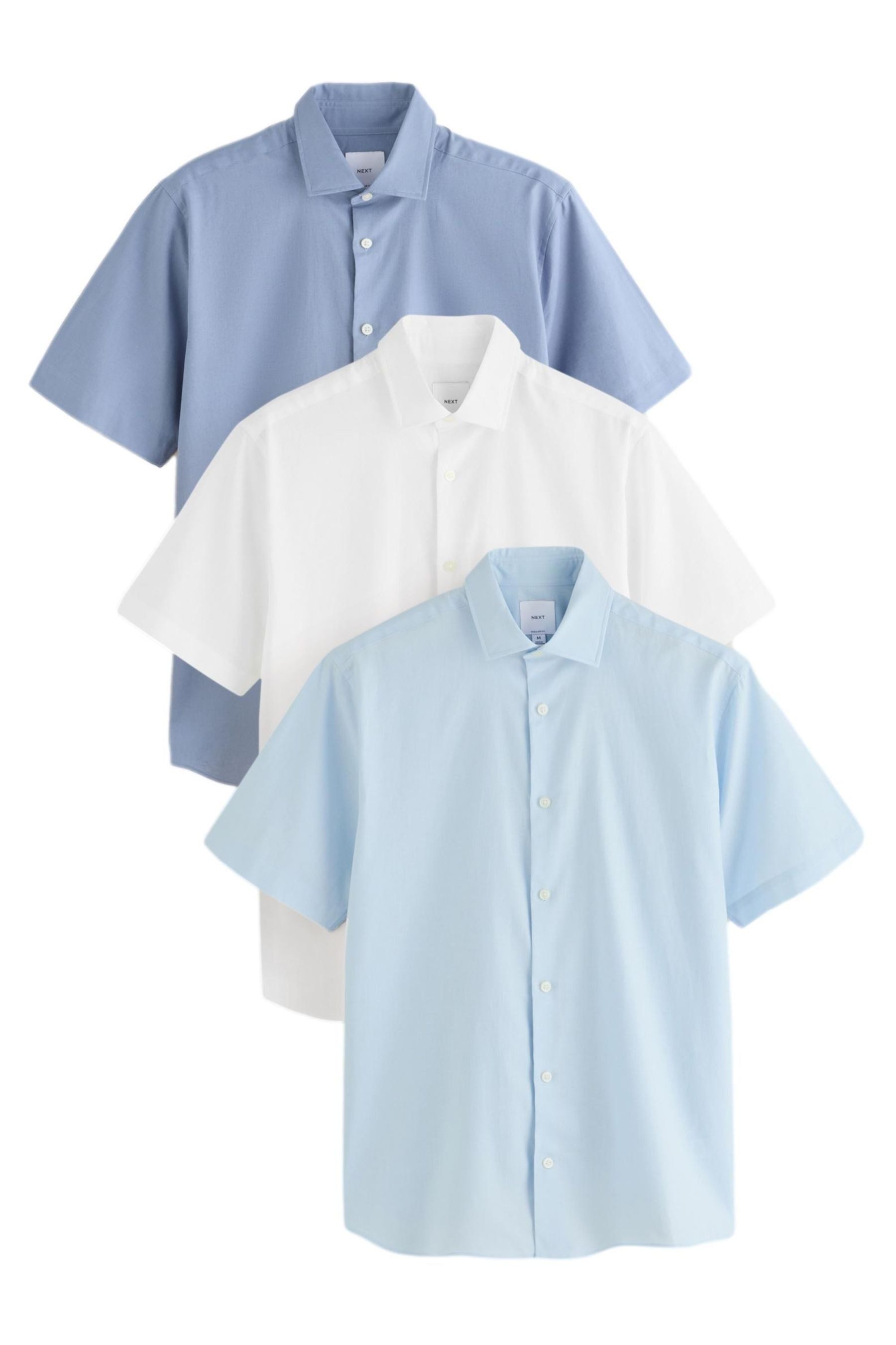 Kurzarmhemd Elegante Kurzarm-Hemden, 3er-Pack