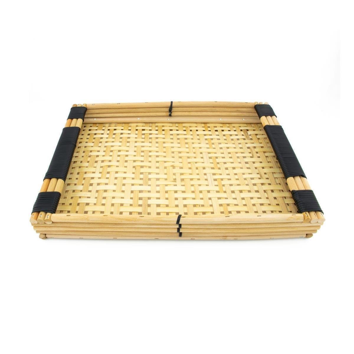 BOURGH Tablett BOURGH Tablett MARRAKESCH aus Rattan 35 x 15 cm, Bambus, (1-tlg), aus naturbelassenm Bambus, handgefertigt | Tabletts
