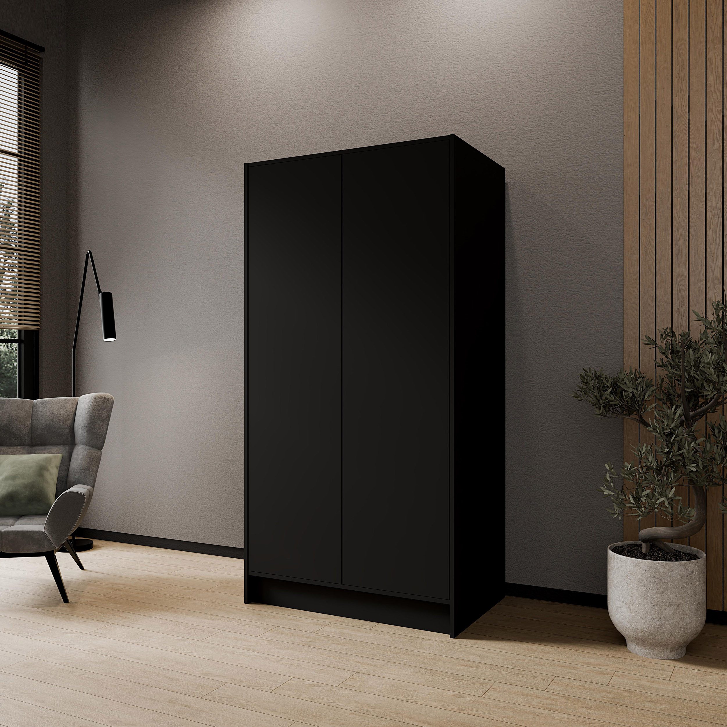 Beautysofa Kleiderschrank Gava moderne Schlichtheit und funktionale Eleganz (Schrank mit flexibel konfigurierbar, TIP-ON Öffnungssystem) Breiten zur Auswahl: 100 cm, 150 cm oder 200 cm