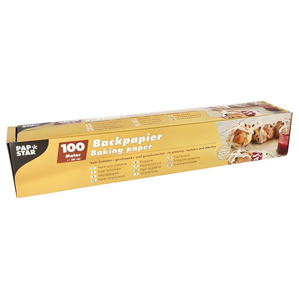 PAPSTAR Backpapier Backpapier 100 m x 38 cm braun in Faltschachtel 6 Stk