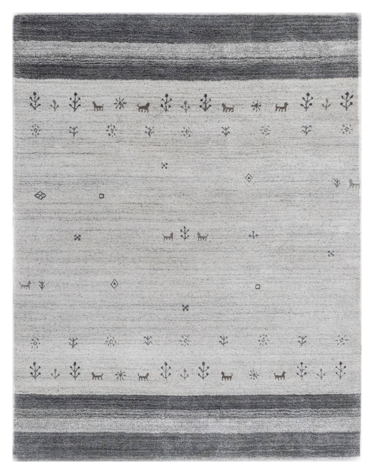 Rug Studios Teppich HANDGEARBEITET, LORI MODERN, Rechteckig, Höhe: 20 mm, Handgefertigt, 170 x 240 cm, Hellgrau