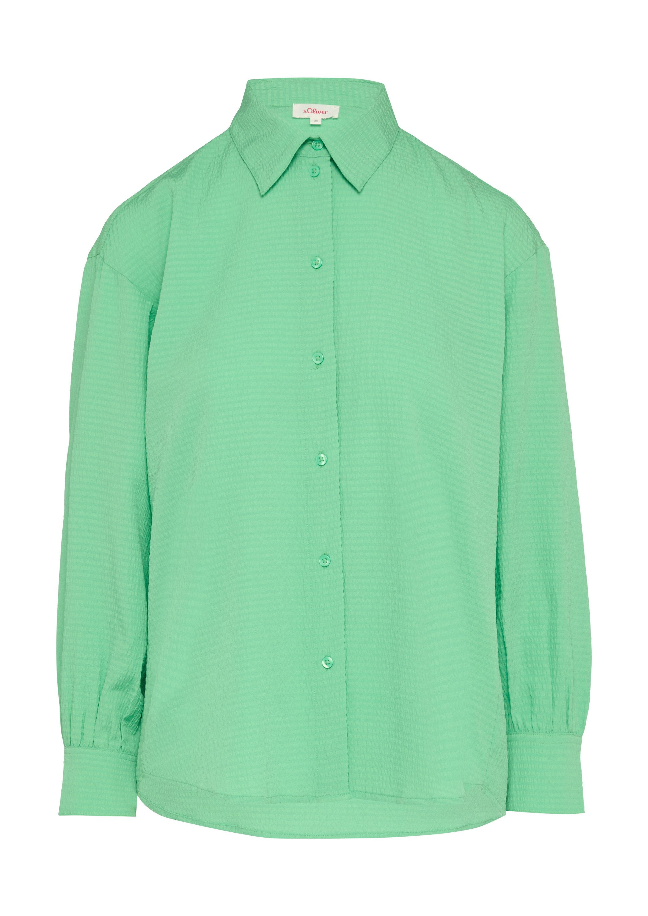 s.Oliver Langarmbluse Bluse Strukturierte Hemdbluse mit günstig online kaufen