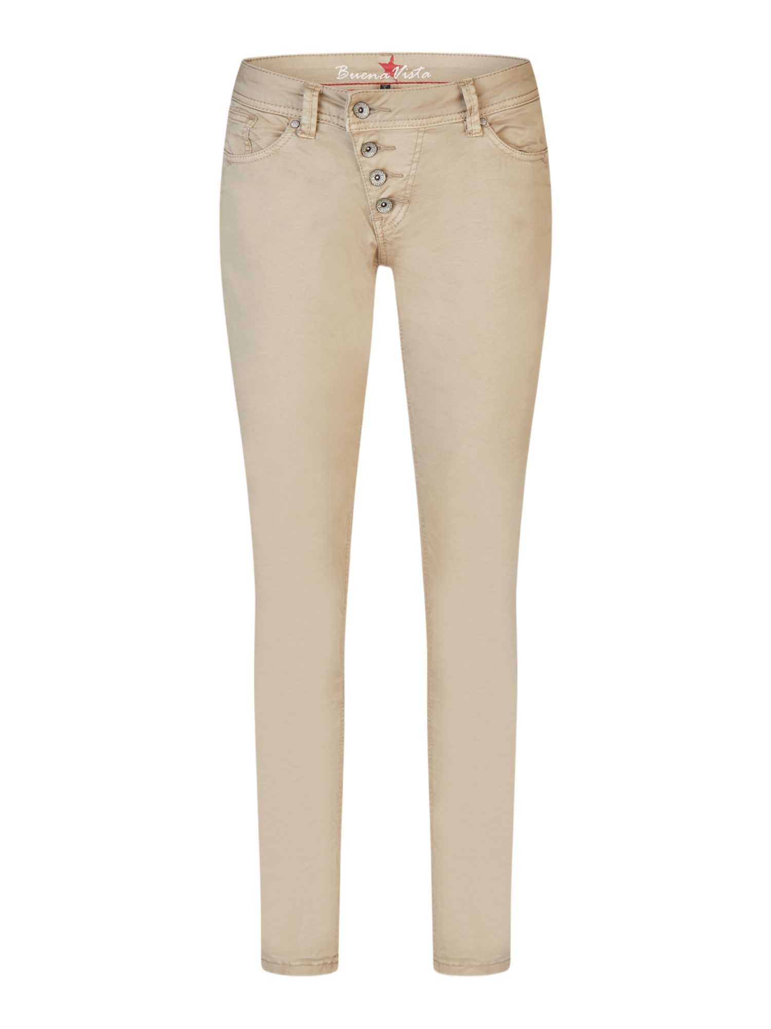 Buena Vista Stoffhose natur,Casual,Baumwolle,Unifarben,Slim Fit,Mittel