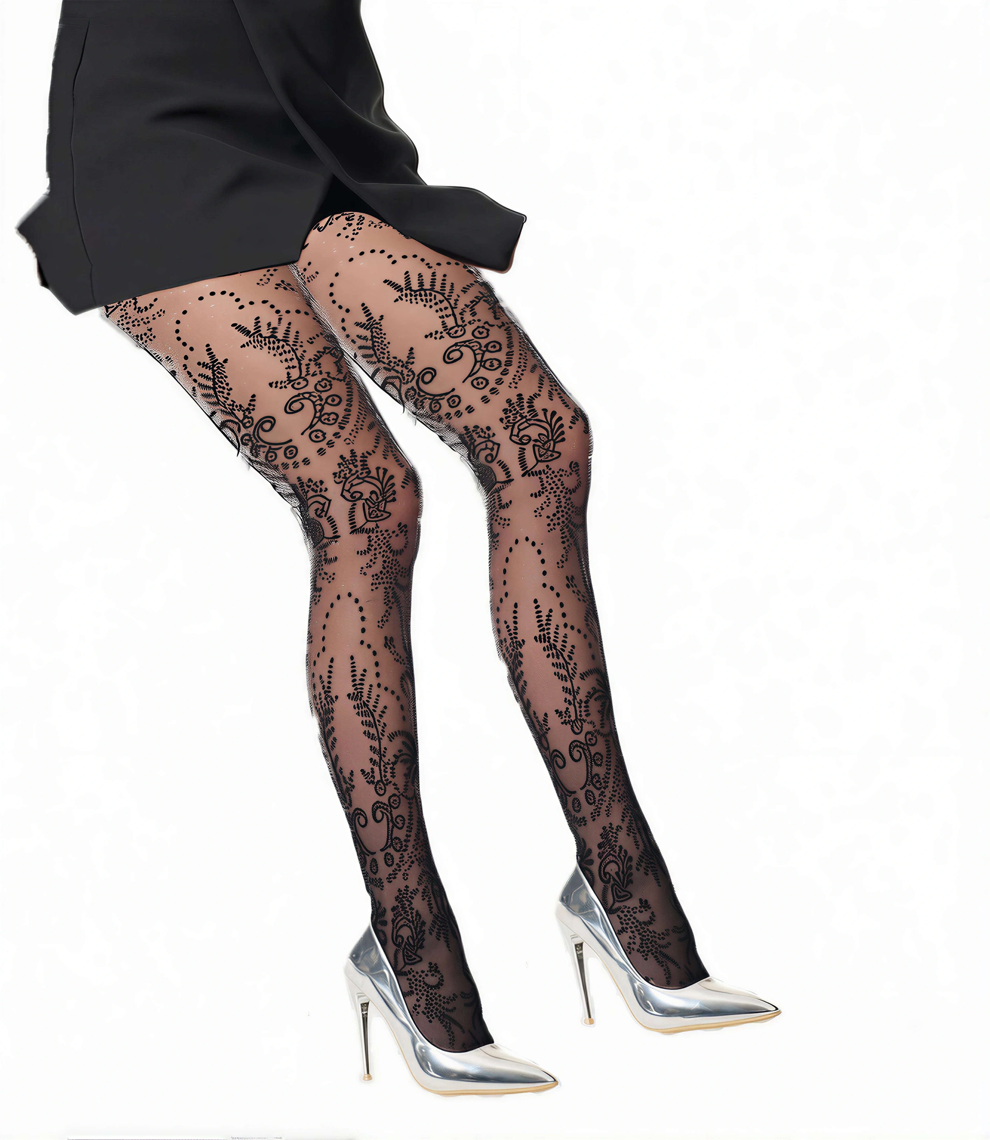 Mura Feinstrumpfhose FLOCK PIZZO 40 DEN 40 DEN (Packung 1 St. 1er-Pack) elegant