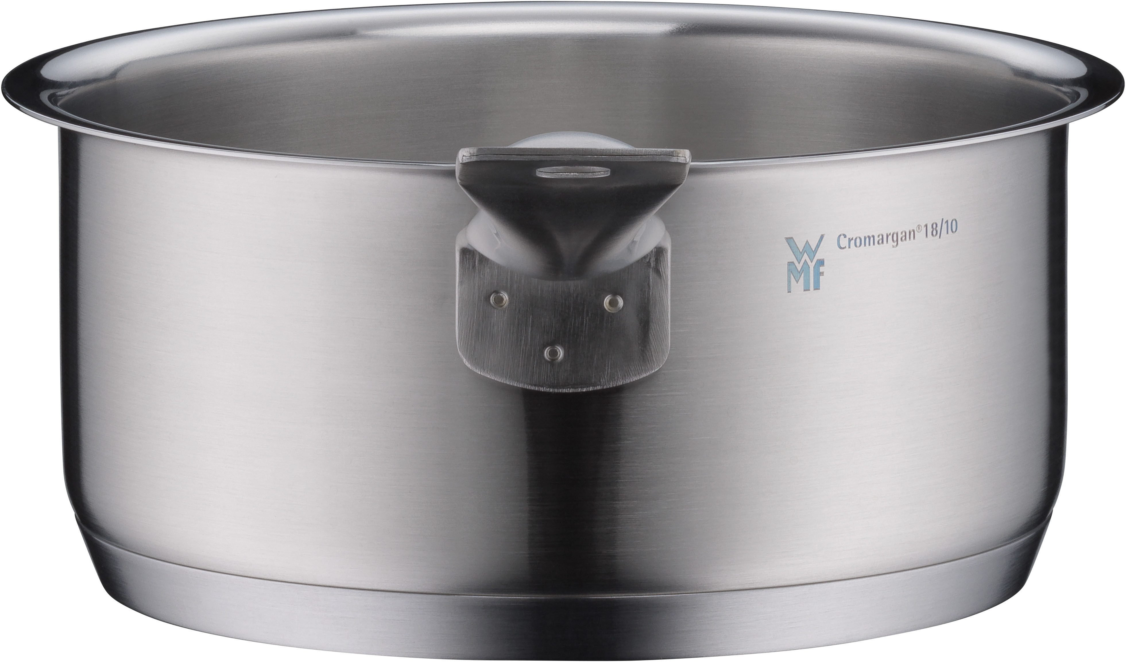 WMF Kasserolle Gourmet Plus, Cromargan® Edelstahl Rostfrei 18/10 (1-tlg), wärmeduzierende Hohlgriffe, Innenskalierung, breiter Schüttrand