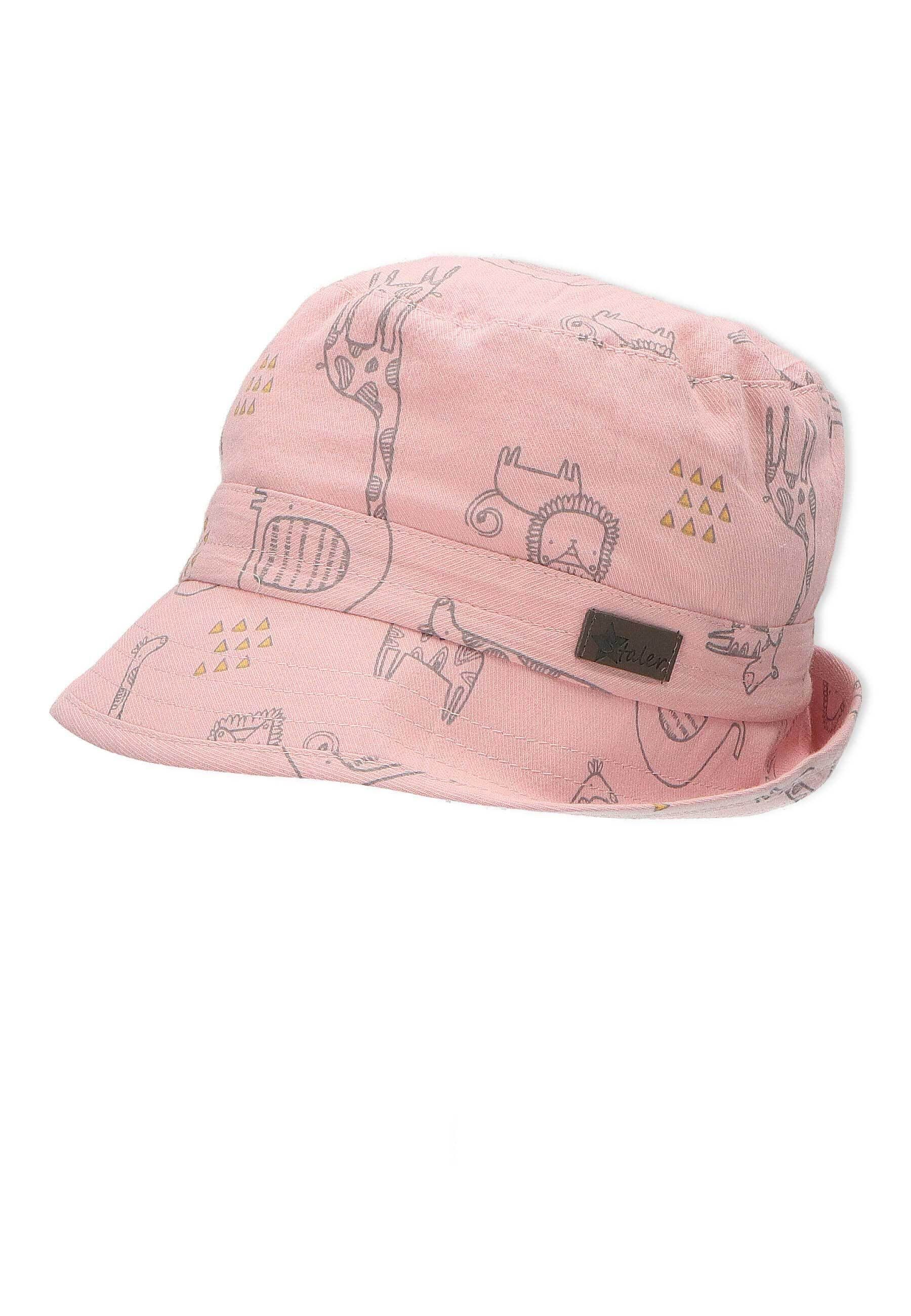 Sterntaler® Schirmmütze Fischerhut (1-St., Sommerhut Kinder mit süßen Motiven) Babyhut mit UV-Schutz 15+ gefüttert mit Batist rosa farbig