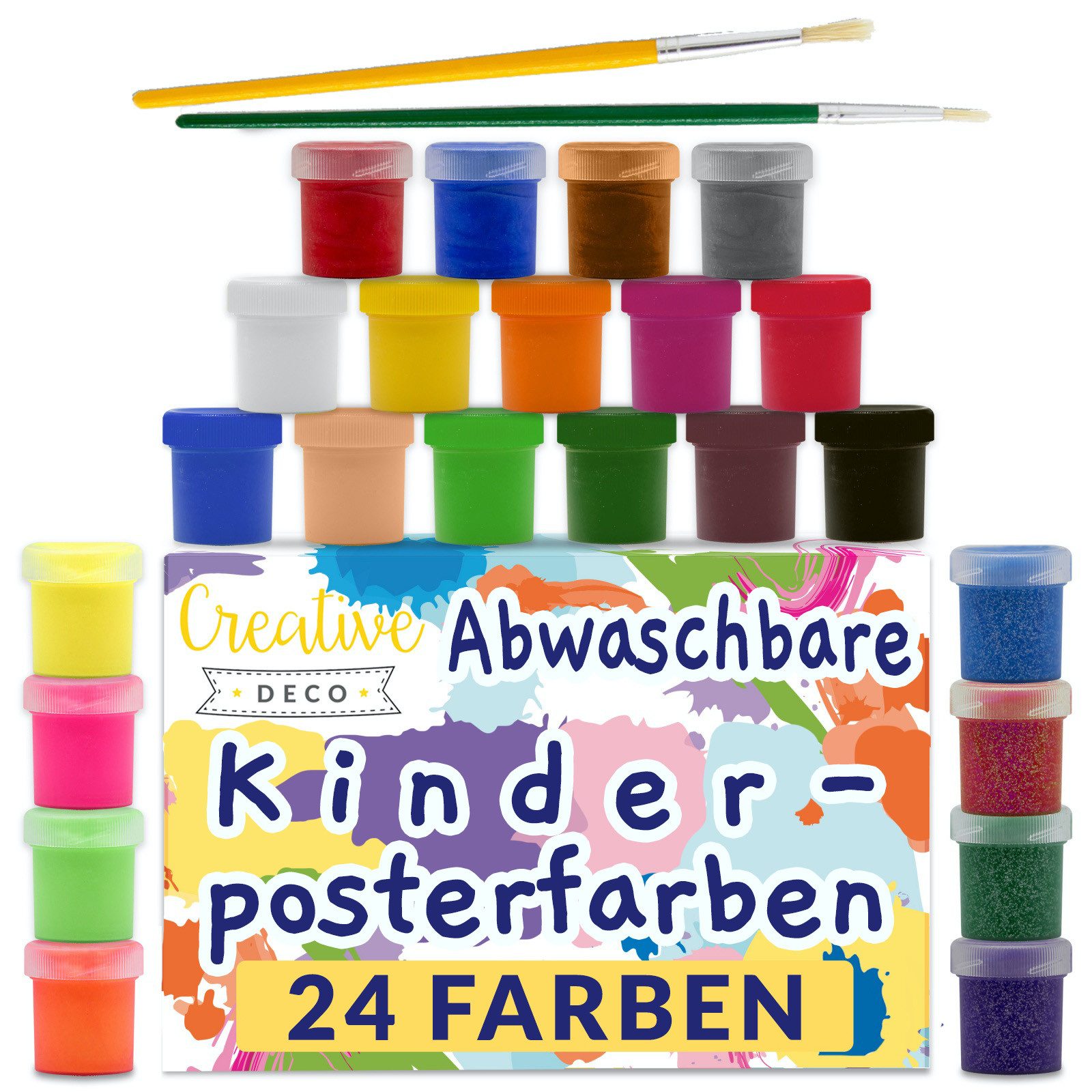 Creative Deco Fingerfarbe Fingerfarben Kinder Ungiftig Bastelfarben, auf Wasserbasis