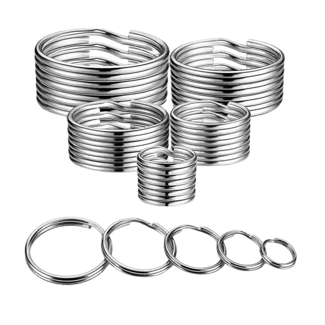 RACEL Schlüsselanhänger Schlüsselringe Edelstahl Ø 24 mm oder Ø 30 mm rostfrei 5–50 Stück (20-tlg), Stabil, rostfreiv