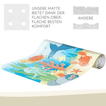 Homerella Wanneneinlage Homerella Badewannenmatte Kinder 100x40cm Antirutschmatte Badewanne Kinder mit liebevollen Designs Extra komfortabel INKL. AUFHÄNGUNG Duschmatte rutschfest Kinder & Baby BPA frei & Maschinenfest