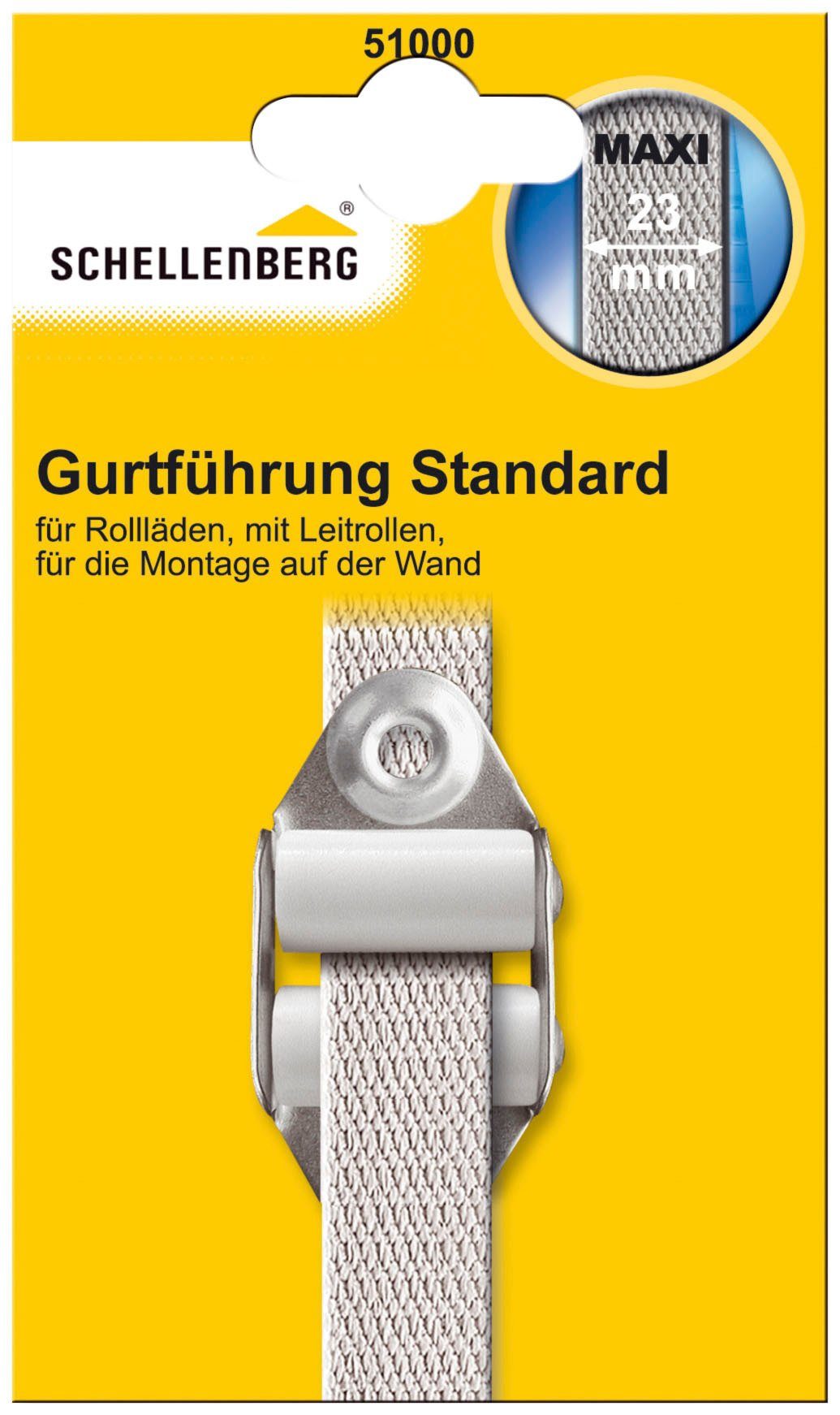 SCHELLENBERG Rollladen-Gurtführung Standard für das Rollladensystem Maxi, mit 2 Leitrollen für Rollladengurte mit 23 mm Breite