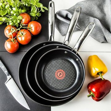 Tefal Topf-Set Premium Set XXXL DUETTO, Edelstahl (12-tlg), 4 Kochtöpfe 5 Glasdeckel 3 Bratpfannen