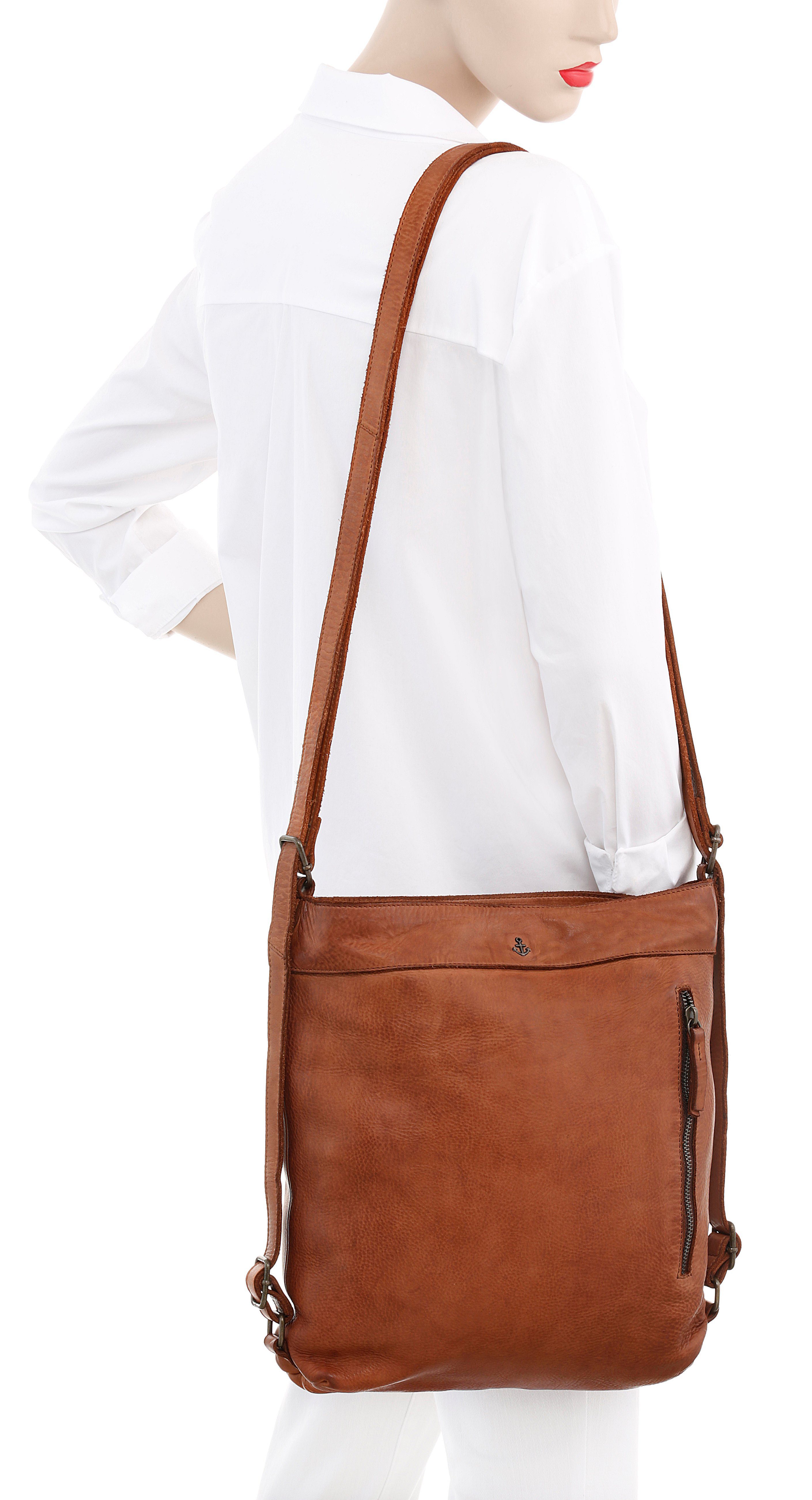 HARBOUR 2nd Cityrucksack charming cognac Nora, tragbar Tasche als auch Leder, aus