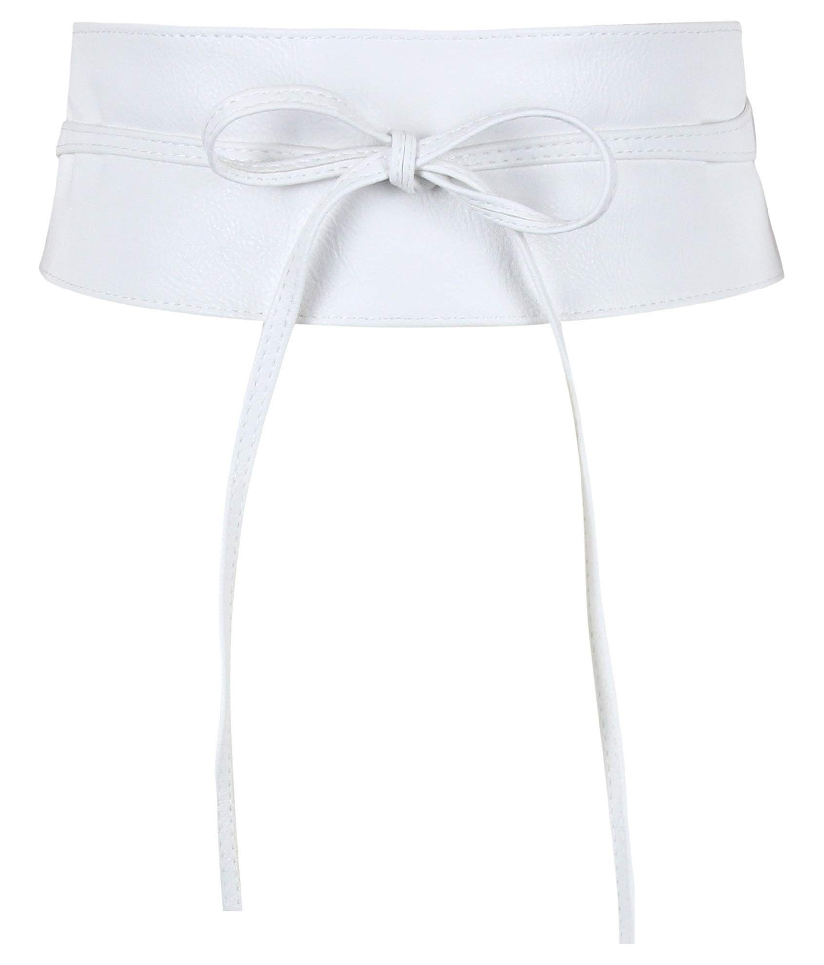 Damen Obi Gürtel - Breiter Wickelgürtel Zum Schnüren In Kunstleder