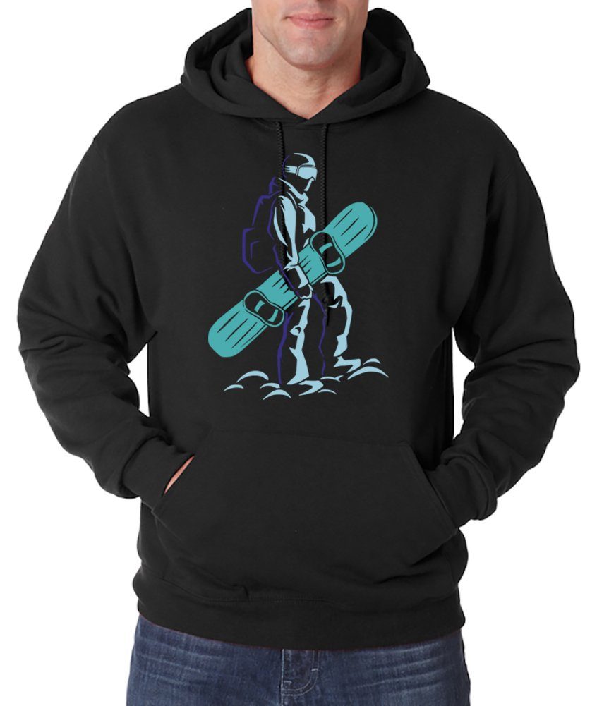 Pullover Frontprint Herren mit trendigem Youth Designz Kapuzenpullover Hoodie Snowboarding