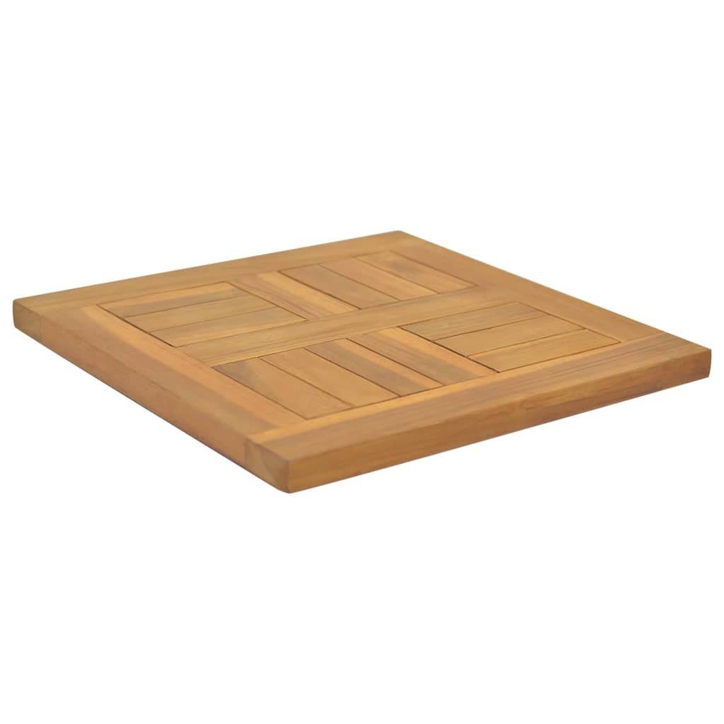 vidaXL Tischplatte St) (1 Teak Tischplatte Massivholz Quadratisch cm 40x40x2,5