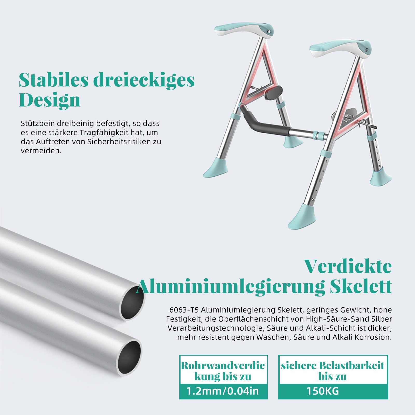 TWSOUL WC-Aufstehhilfe Aufstehhilfe Toilette Breite&Höhenverstellbar Ohne Bohren Haltegriffe, bis160kg, Einfache Installation, für Senioren Schwangere Frauen