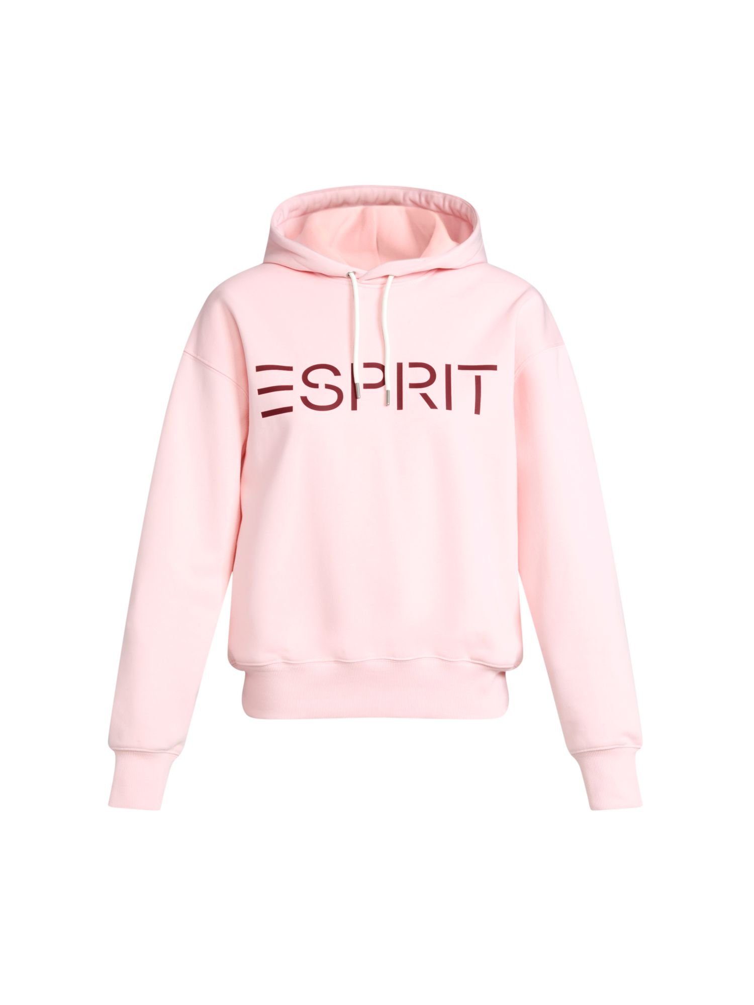 Esprit Sweatshirt Unisex Fleece-Hoodie mit Logo (1-tlg) LIGHT PINK