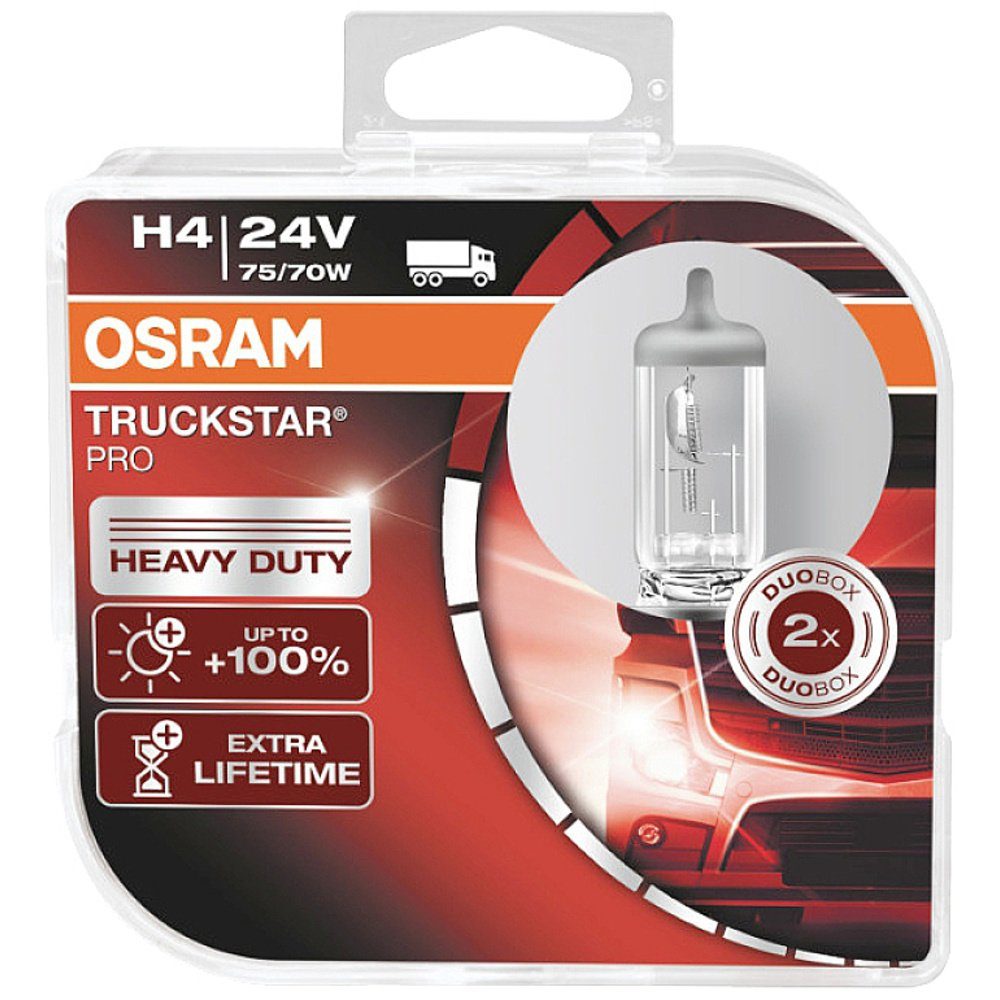 H4 Halogen KFZ-Ersatzleuchte Osram Leuchtmittel 64196TSP-HCB 75/70 OSRAM Truckstar V 24 W