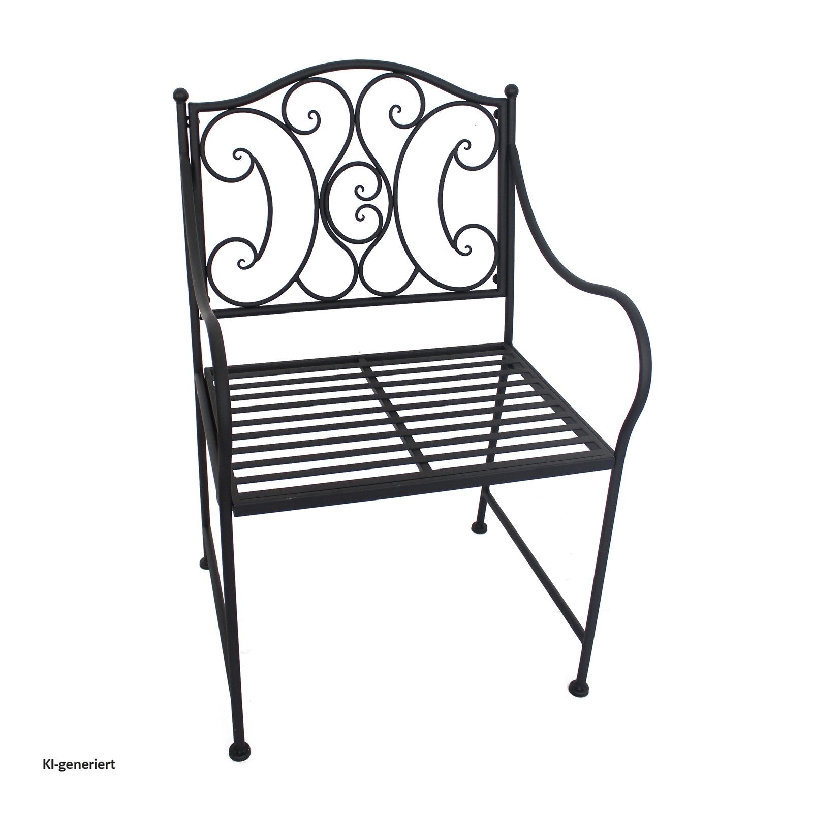 HTI-Line Gartenstuhl Gartenstuhl Curly (Stück, 1 St), Metallstuhl mit Armlehnen nostalgisch