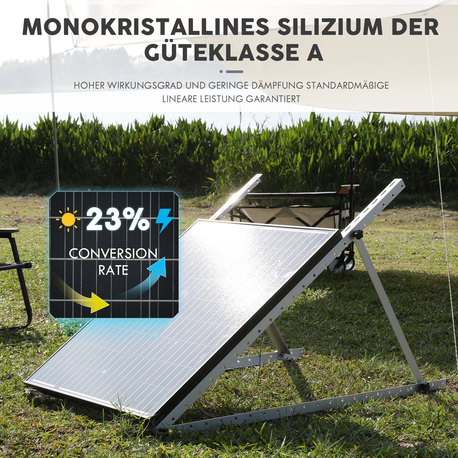 iscooter Solaranlage 60 Watt Solarpanel Solarkabel kit mit Off-Grid Wohnmobil, 2x 60,00 Laderegler Camping, Schwarz Montageklammern System Solarmodule 10A W, für 30W