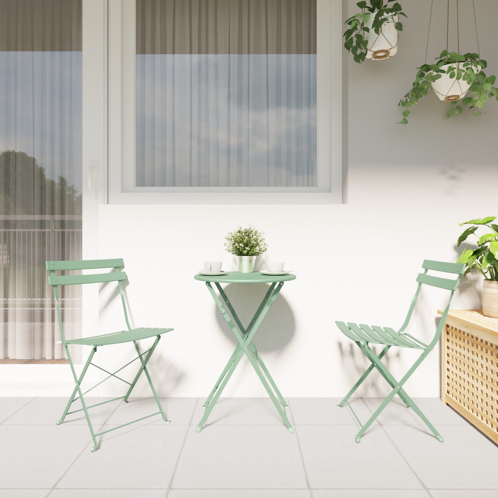 vidaXL Gartenstuhl Gartenstühle 2 Stk. Klappbar günstig online kaufen