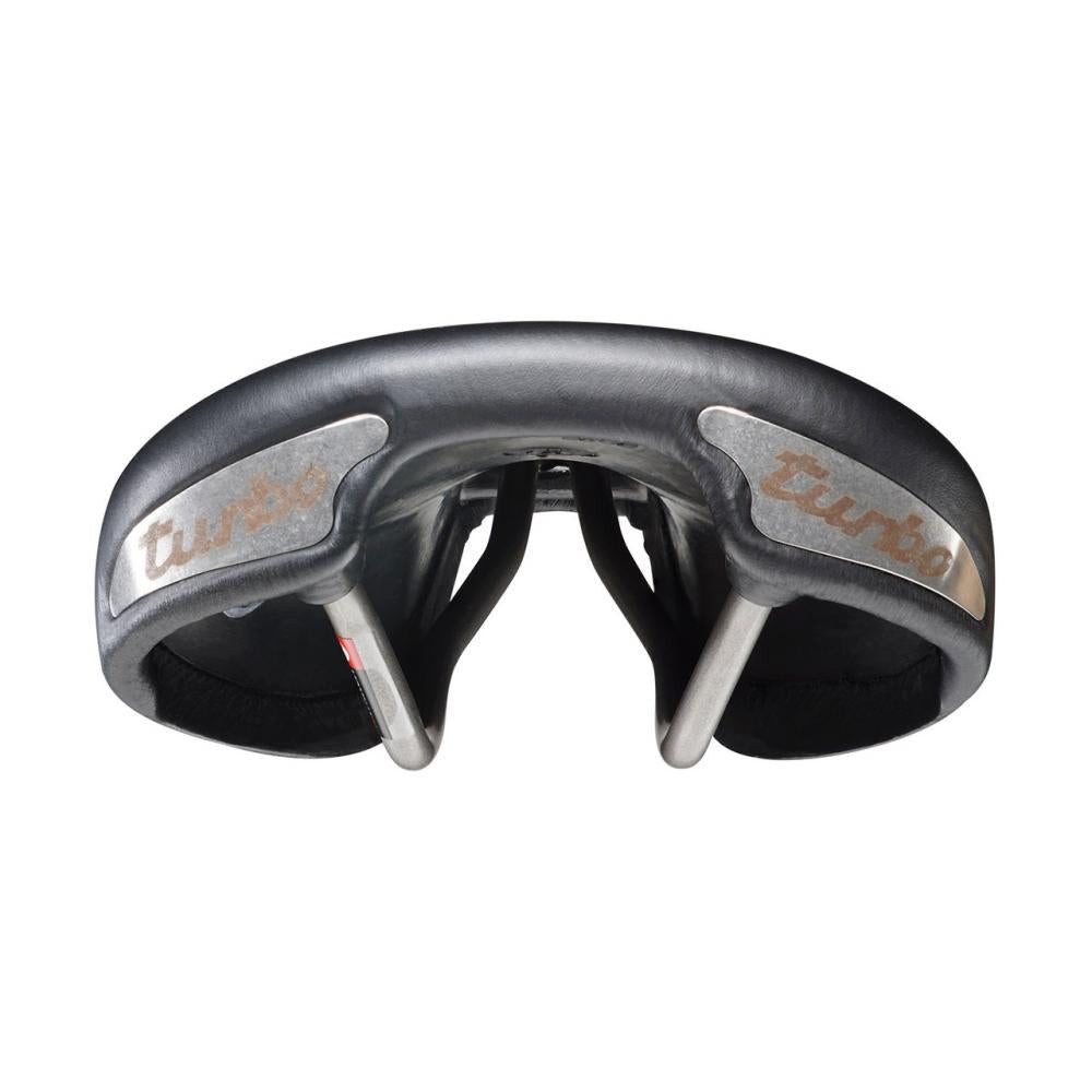 Selle Italia Fahrradsattel Selle Italia Turbo Bonnie Leder-Sattel L1 schwarz 146 × 275 mm, Fec-Al